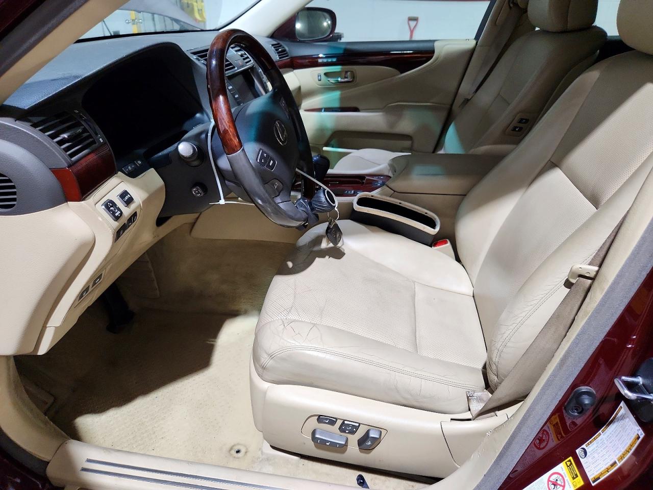 2009 Lexus Ls 460 Maroon vin: JTHBL46F895087552