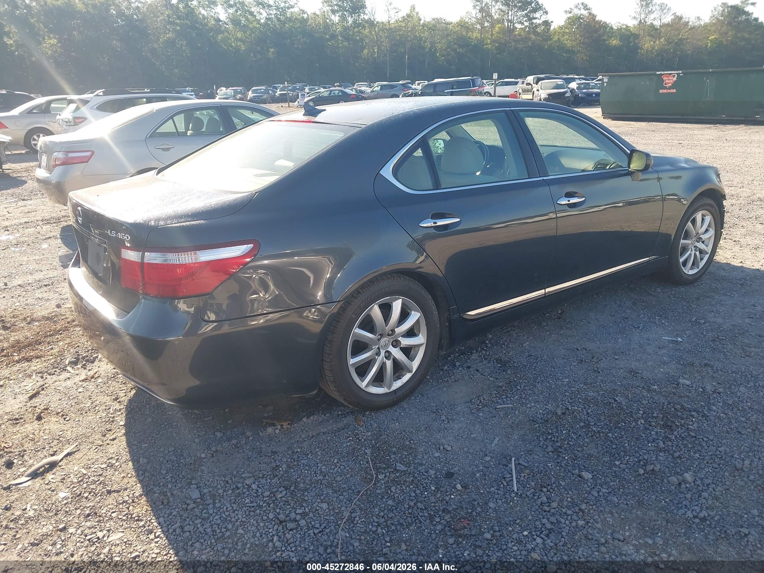 2007 Lexus Ls 460 Черный vin: JTHBL46F975021296