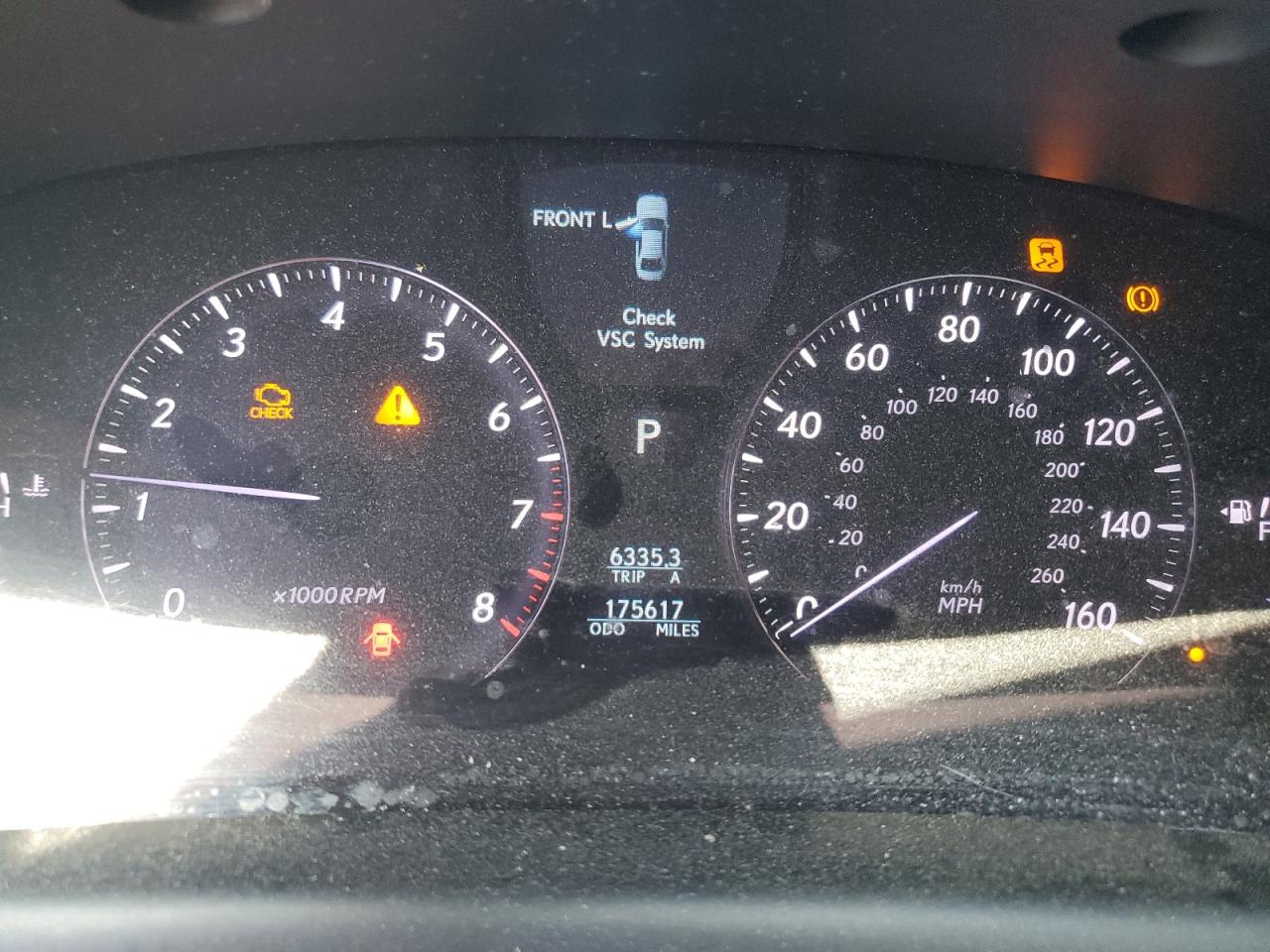 2007 Lexus Ls 460 Gray vin: JTHBL46F975025025 Damage: Warning Light - Engine, On, Unacceptable