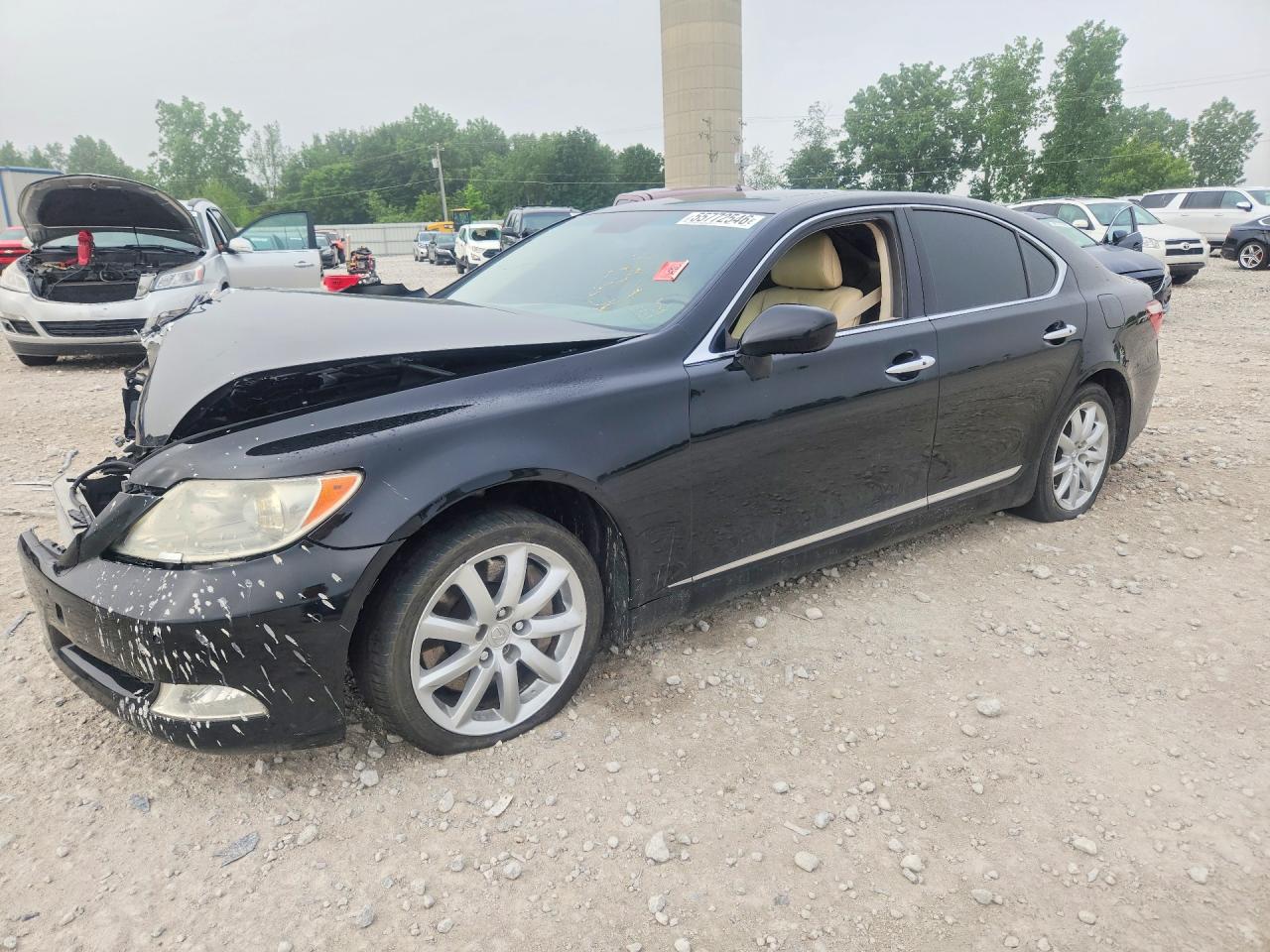 2007 Lexus Ls 460 Black vin: JTHBL46F975029530