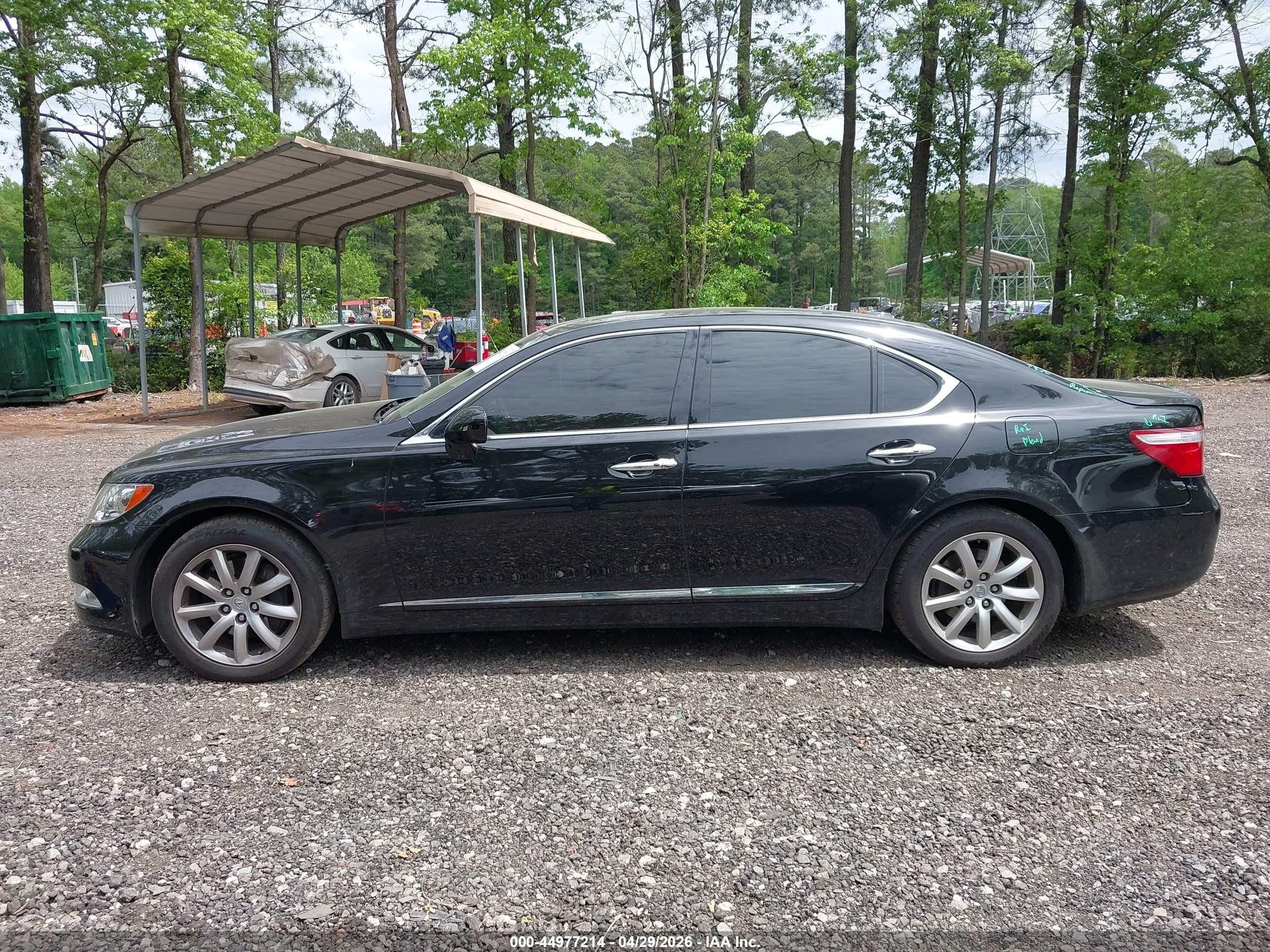 2007 Lexus Ls 460   Black vin: JTHBL46F975032816