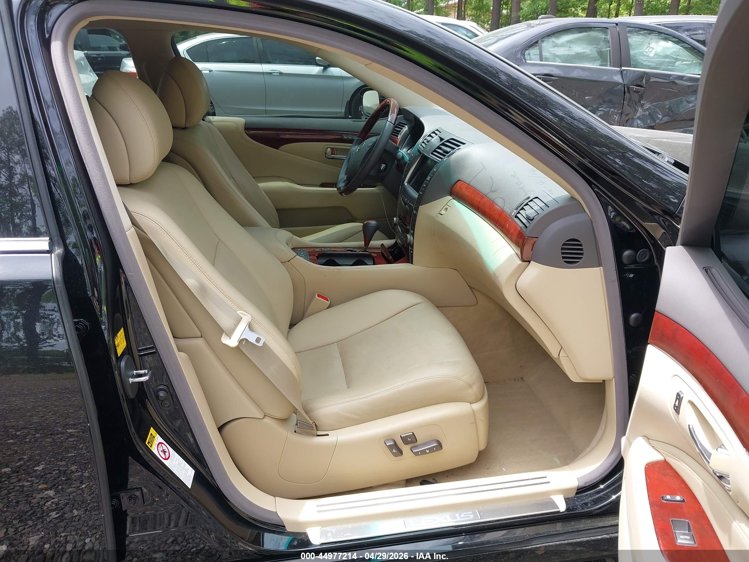 2007 Lexus Ls 460   Black vin: JTHBL46F975032816