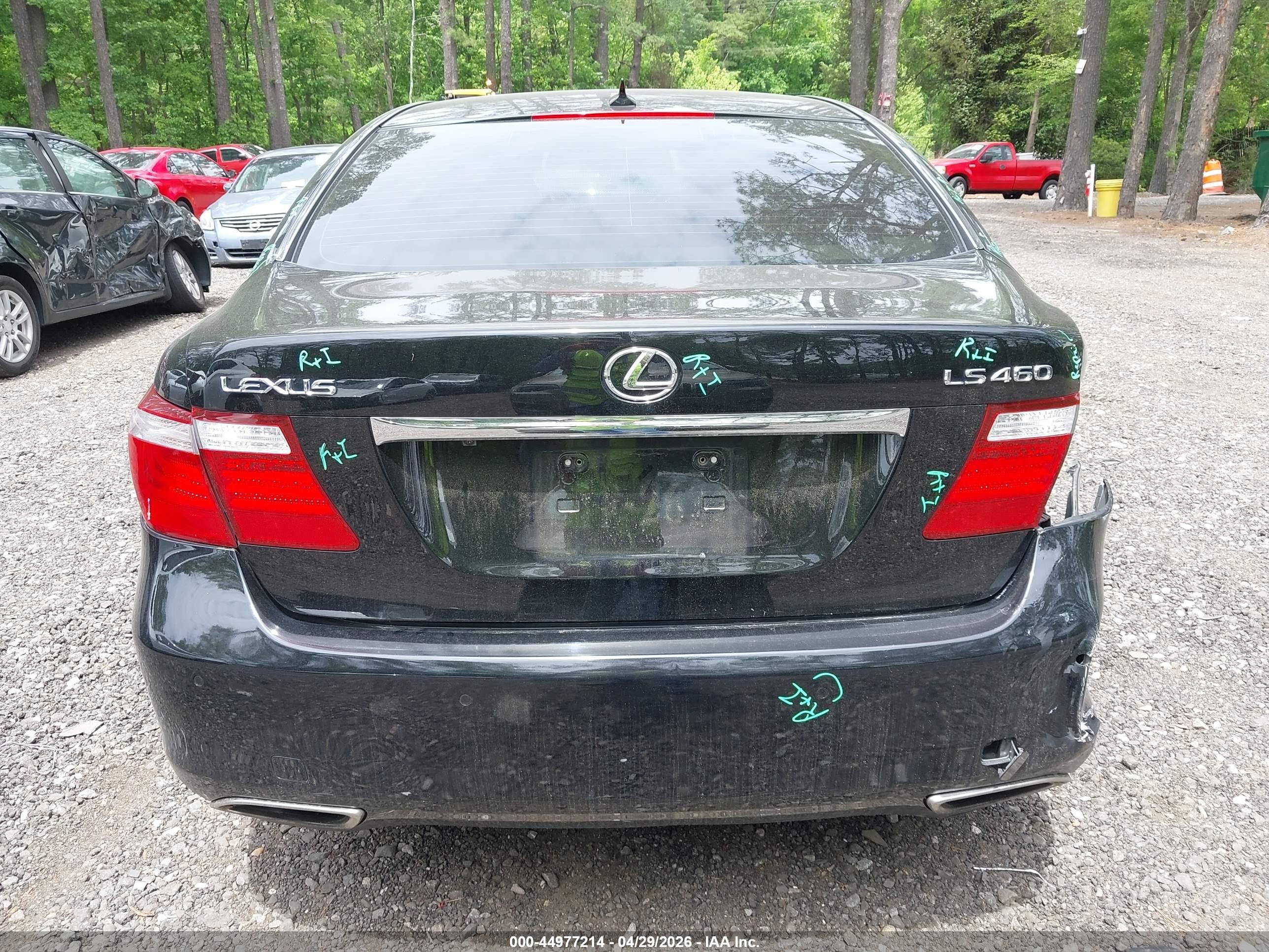 2007 Lexus Ls 460   Black vin: JTHBL46F975032816