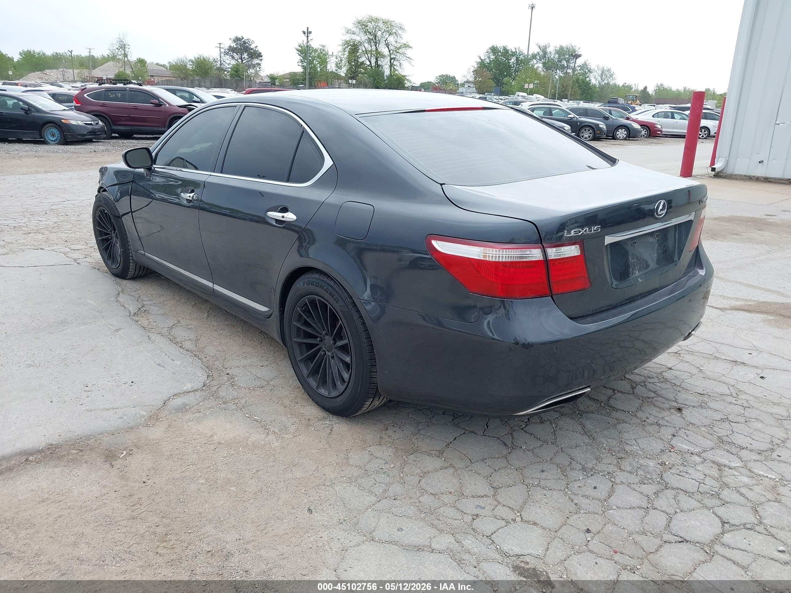 2007 Lexus Ls 460   Black vin: JTHBL46F975032945