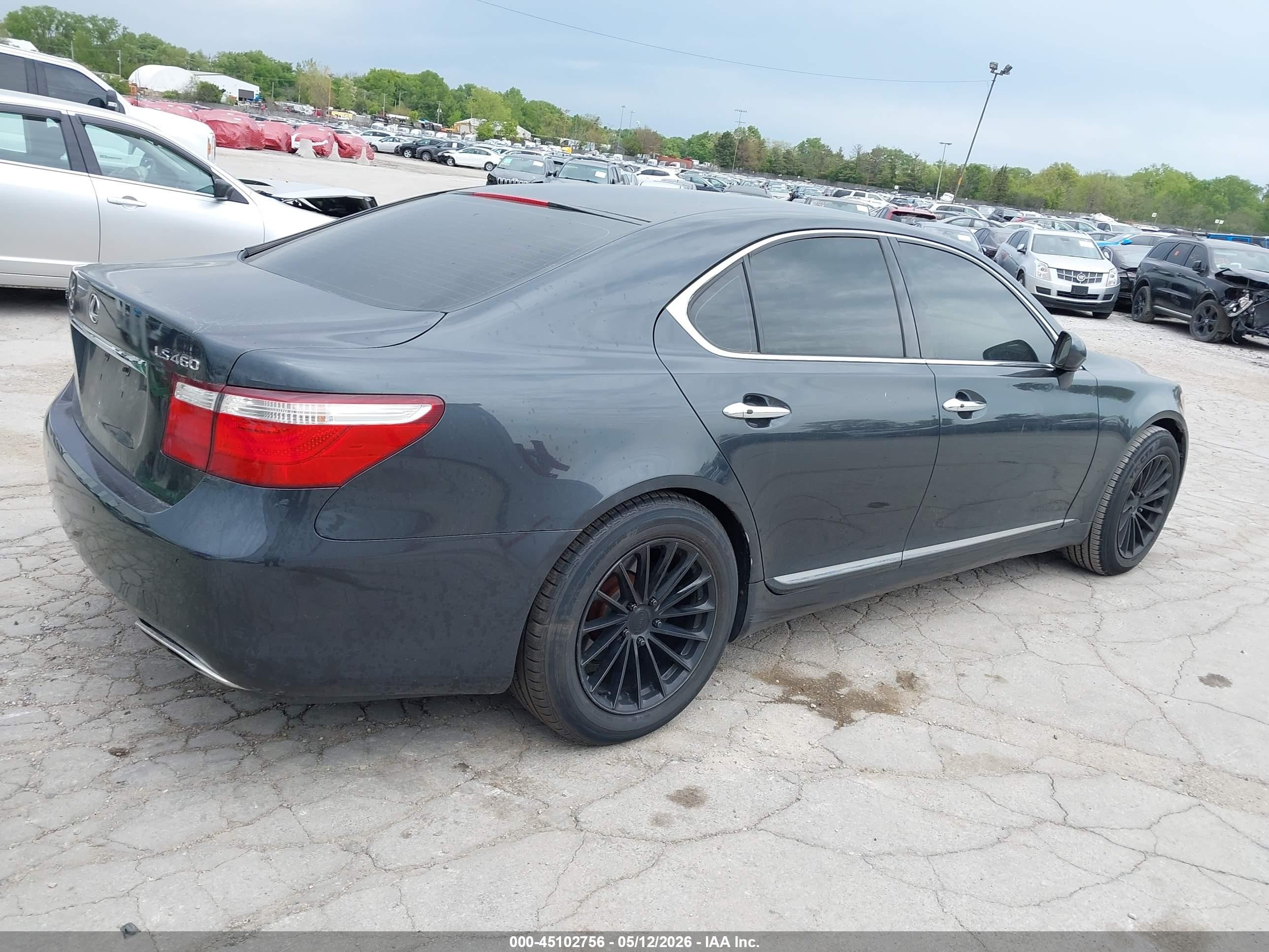 2007 Lexus Ls 460   Black vin: JTHBL46F975032945