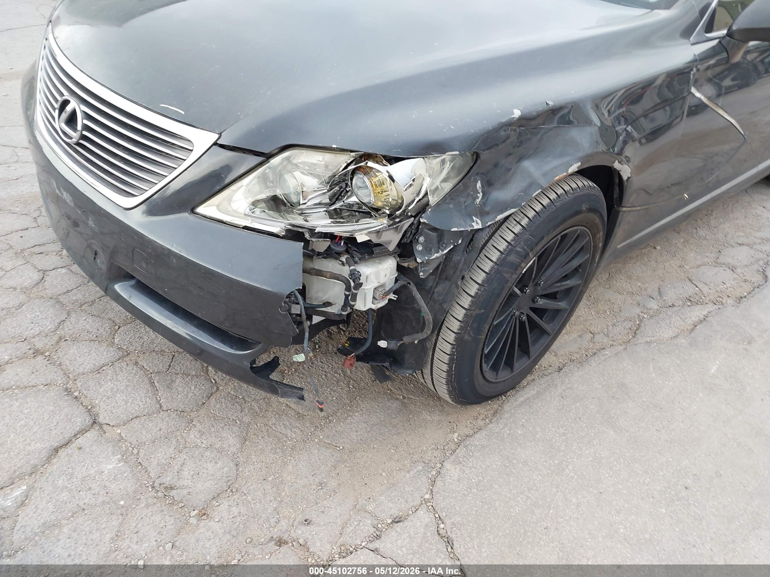 2007 Lexus Ls 460   Black vin: JTHBL46F975032945