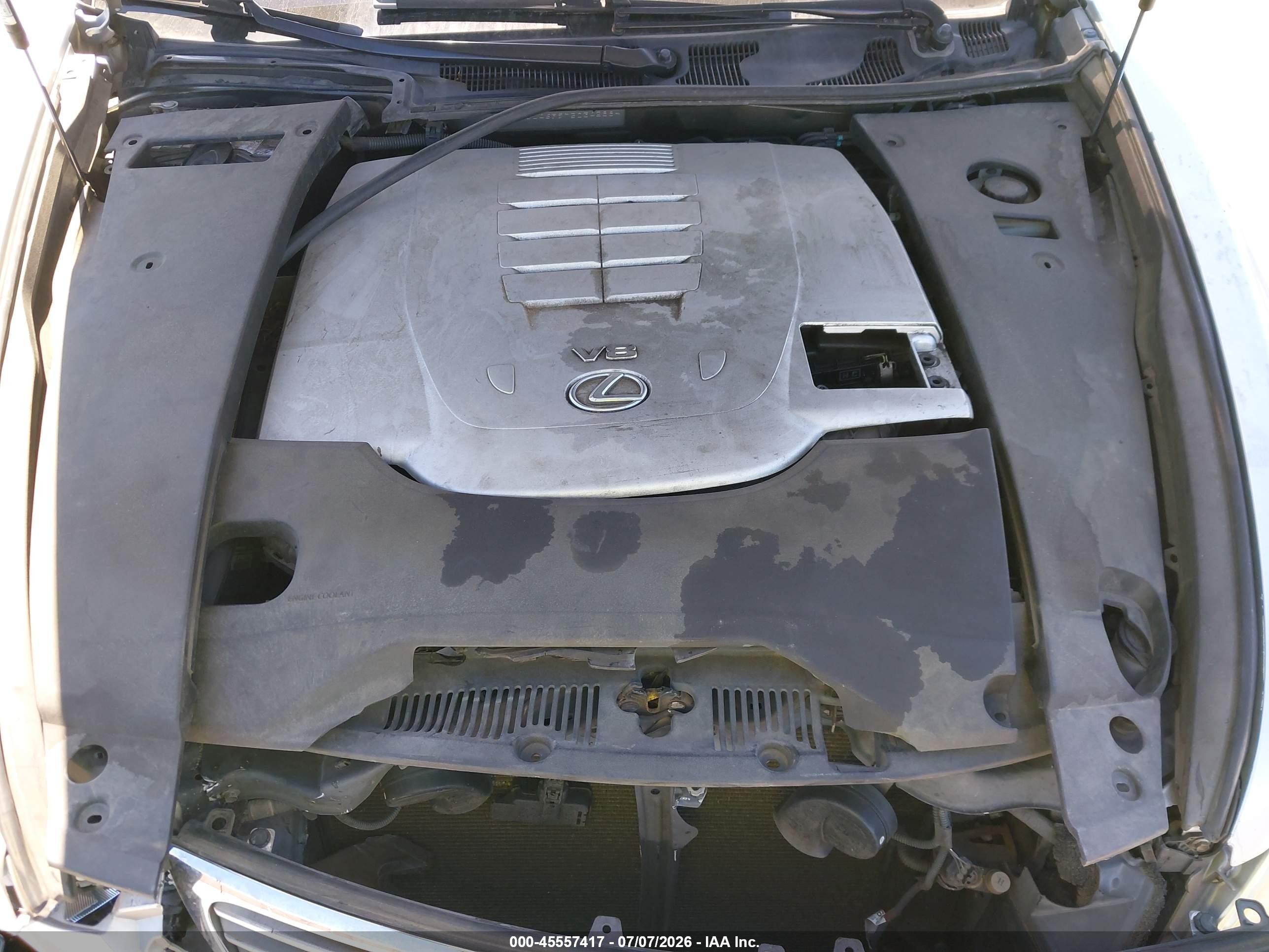 2007 Lexus Ls 460   Серебряный vin: JTHBL46F975034288