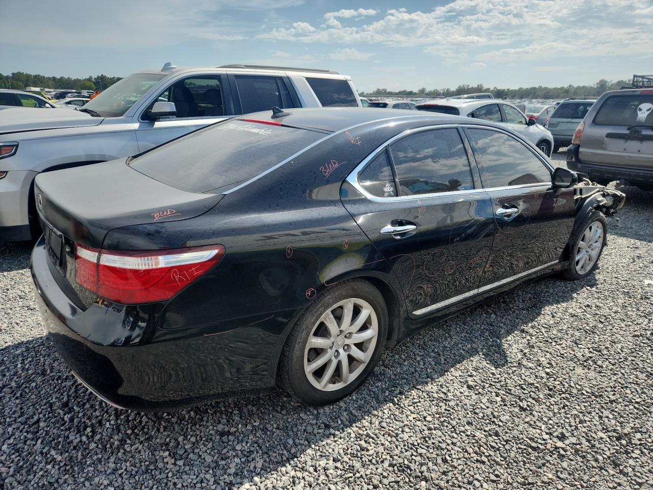 2008 Lexus Ls 460 Black vin: JTHBL46F985054400
