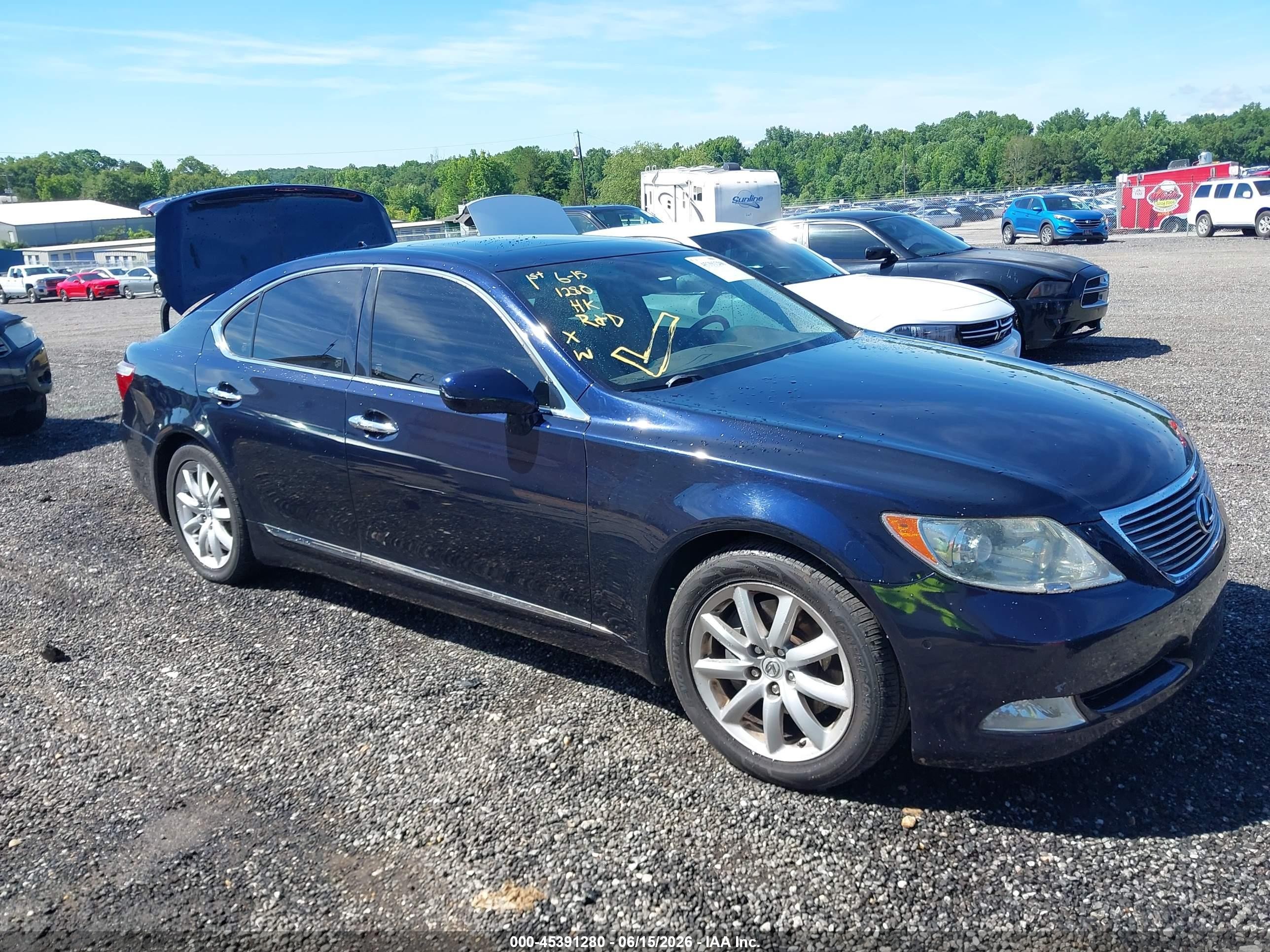 2008 Lexus Ls 460   Black vin: JTHBL46F985055210