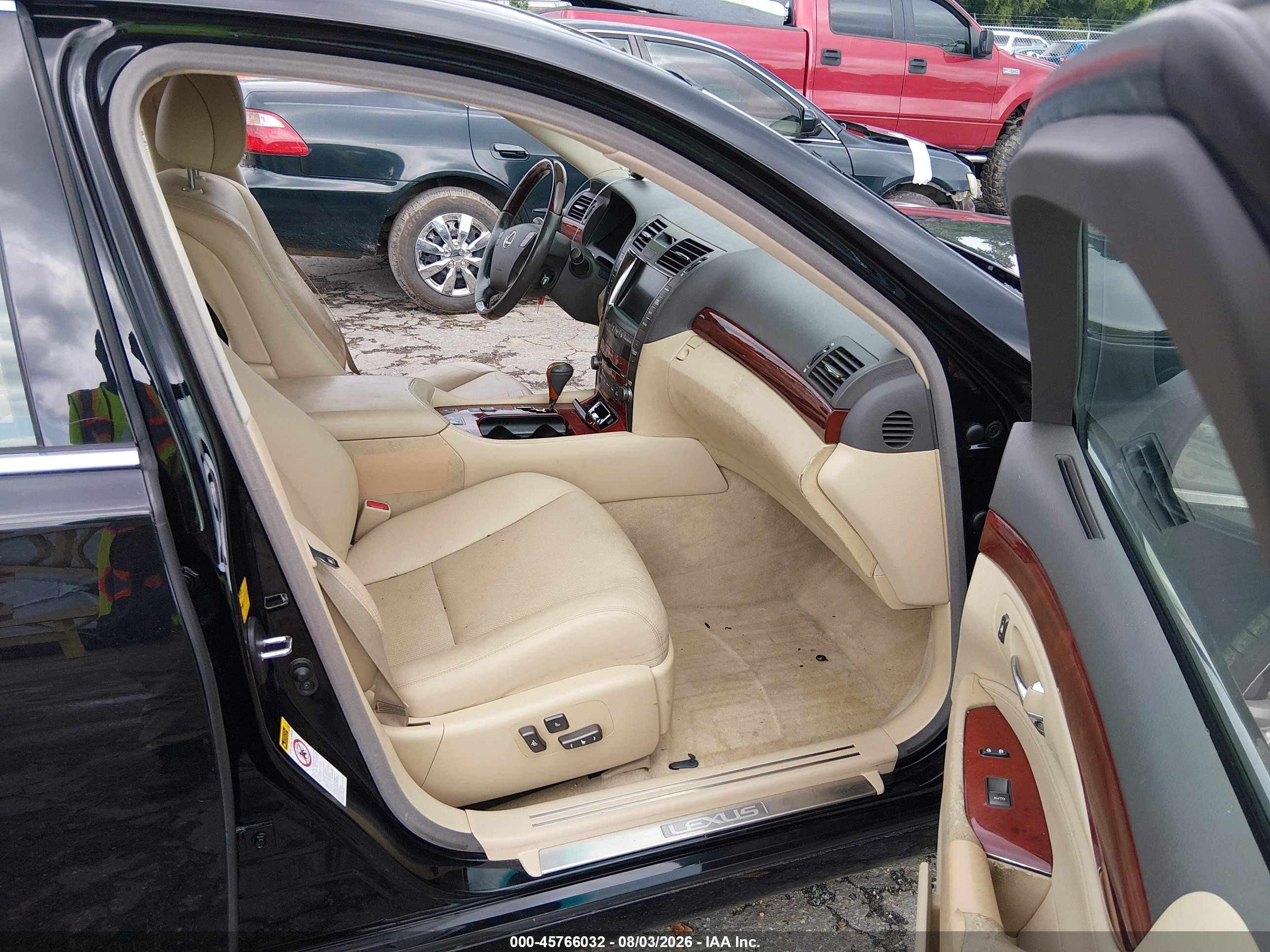 2008 Lexus Ls 460   Black vin: JTHBL46F985083119