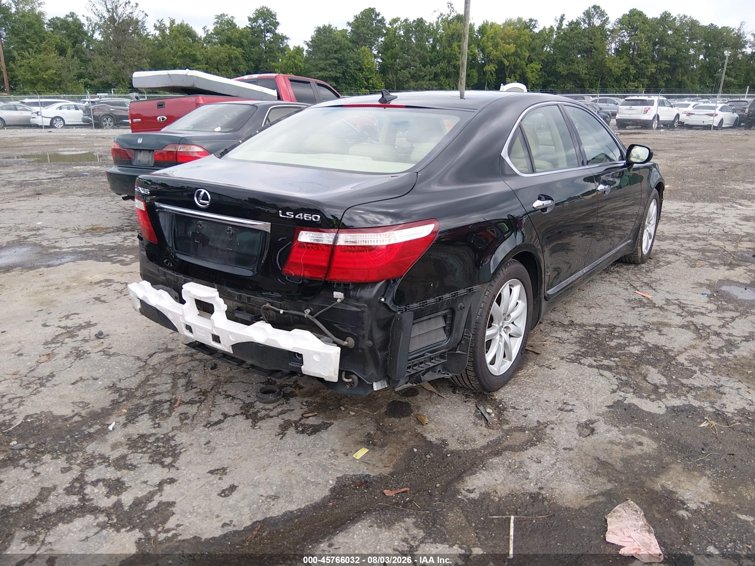 2008 Lexus Ls 460   Black vin: JTHBL46F985083119