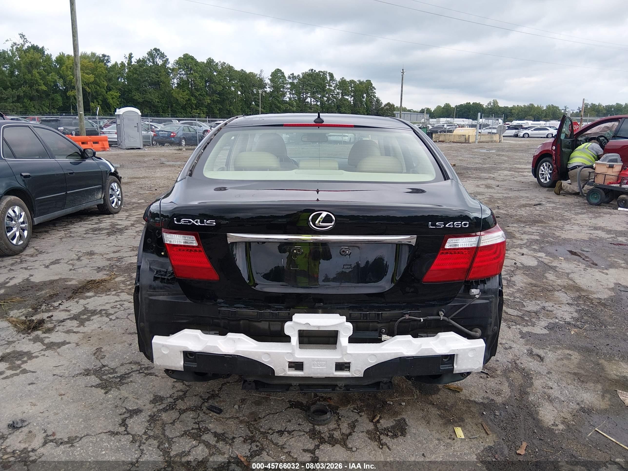 2008 Lexus Ls 460   Black vin: JTHBL46F985083119