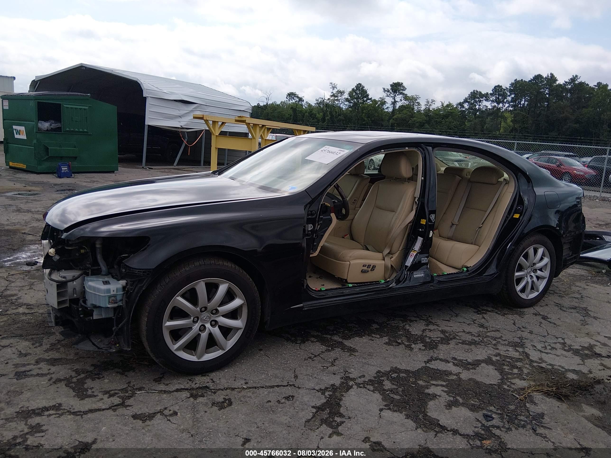2008 Lexus Ls 460   Black vin: JTHBL46F985083119