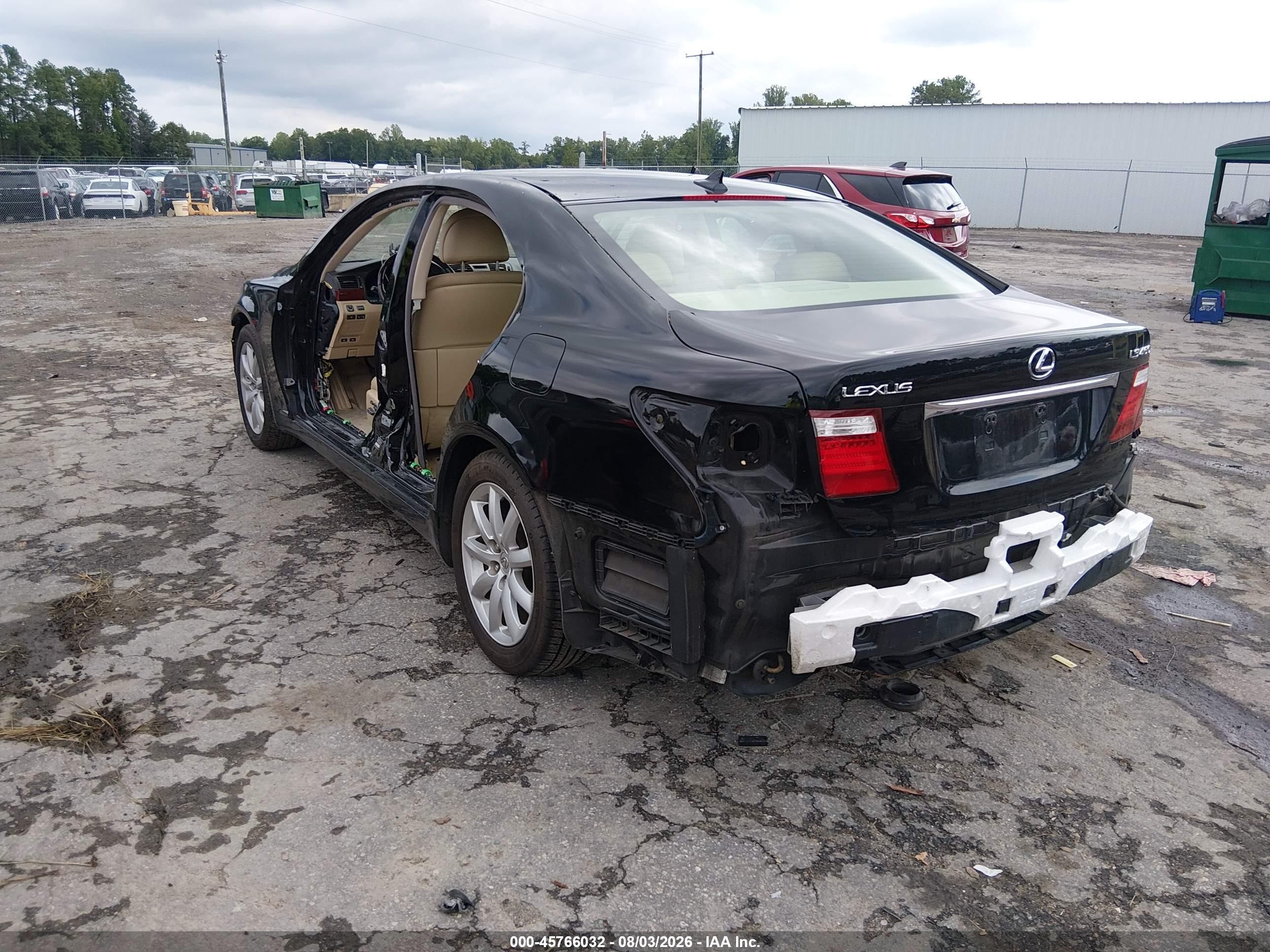 2008 Lexus Ls 460   Black vin: JTHBL46F985083119