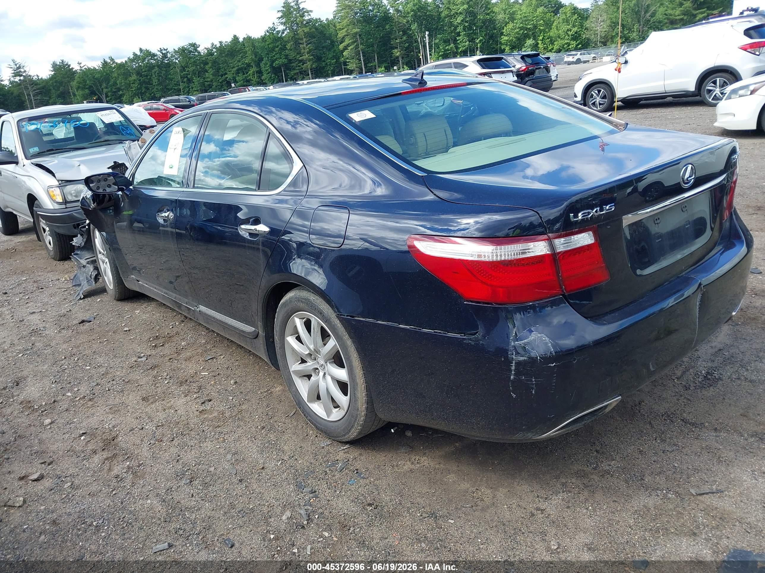 2007 Lexus Ls 460   Black vin: JTHBL46FX75010615