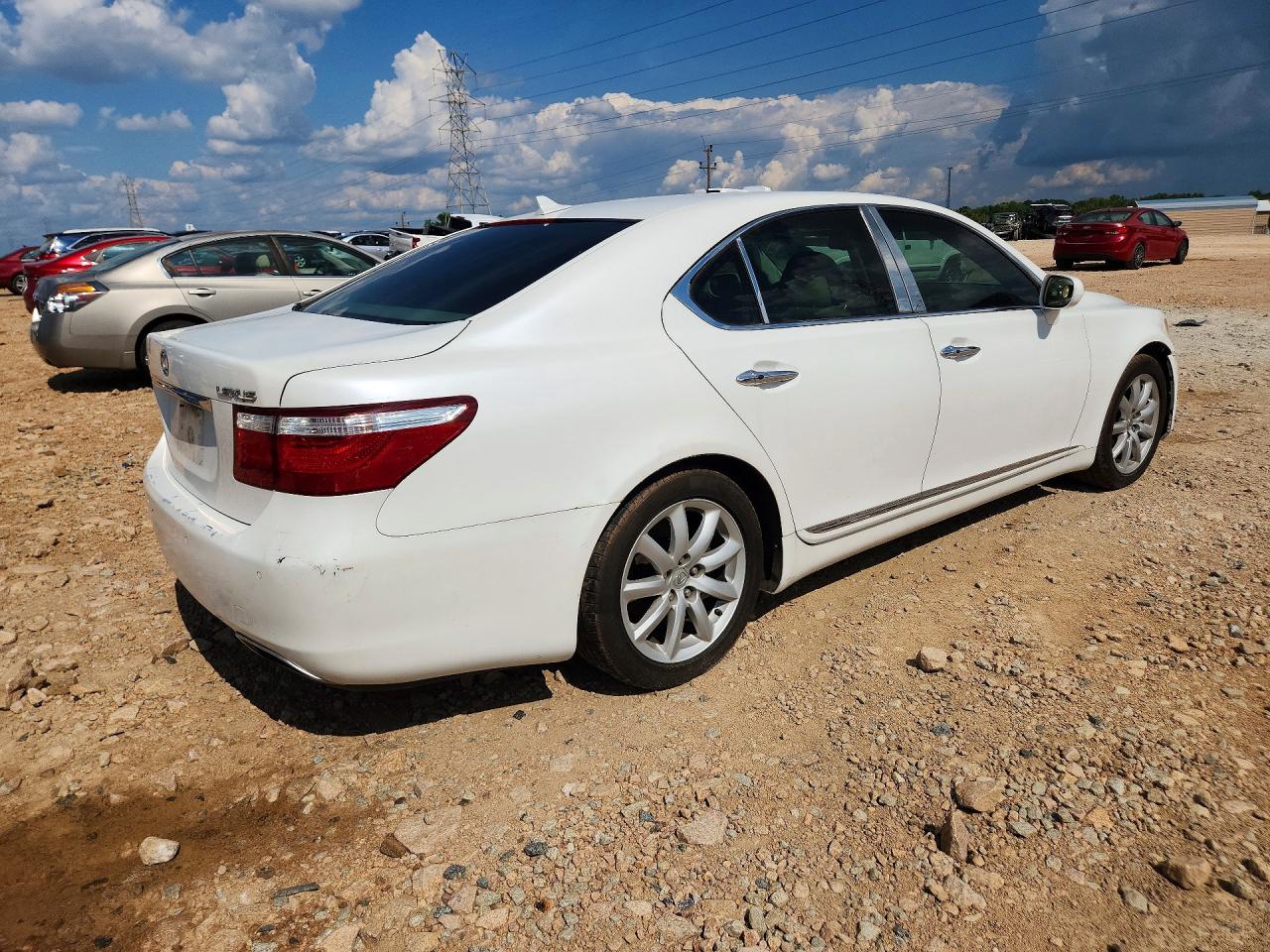 2007 Lexus Ls 460 White vin: JTHBL46FX75019928