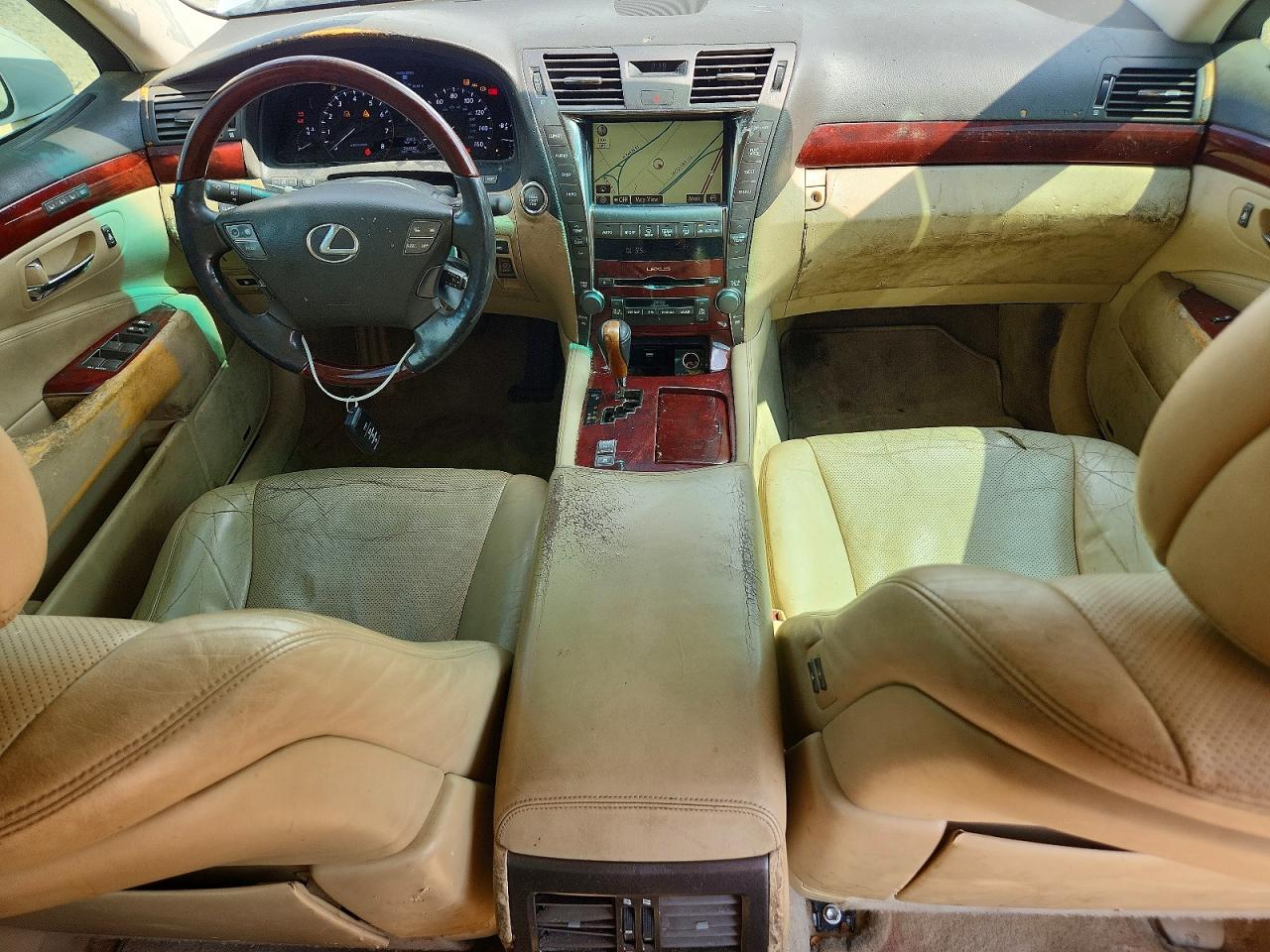 2007 Lexus Ls 460 White vin: JTHBL46FX75019928