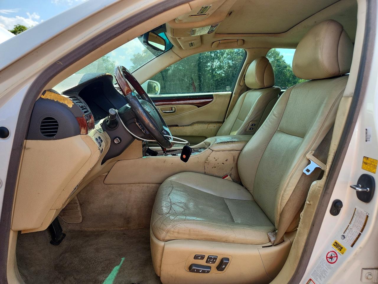 2007 Lexus Ls 460 White vin: JTHBL46FX75019928