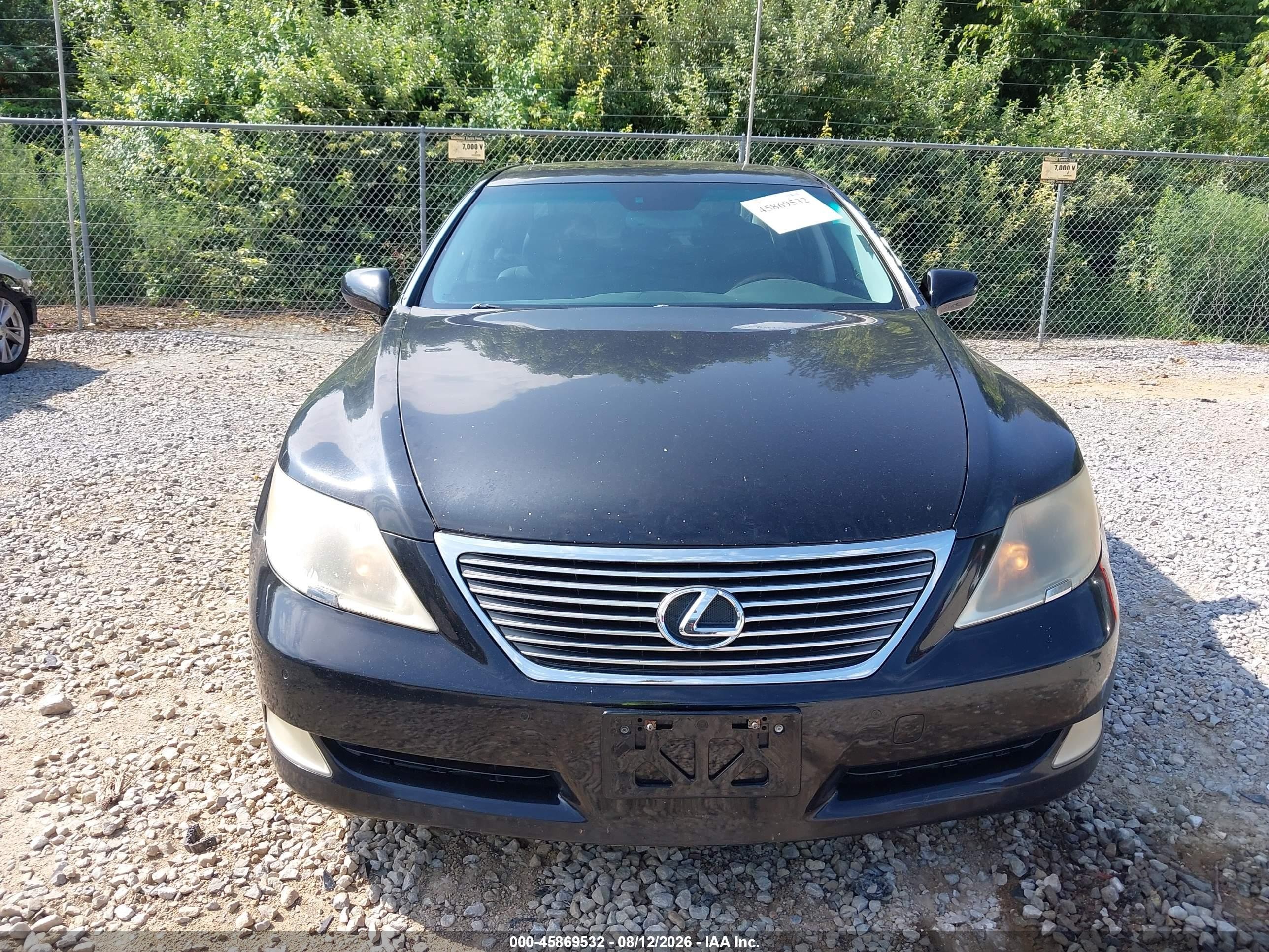 2007 Lexus Ls 460   Black vin: JTHBL46FX75039807