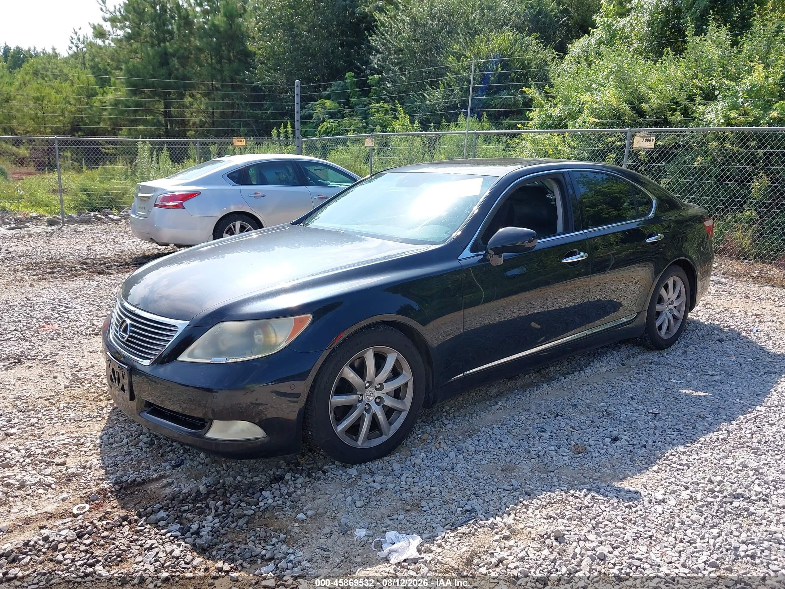 2007 Lexus Ls 460   Black vin: JTHBL46FX75039807