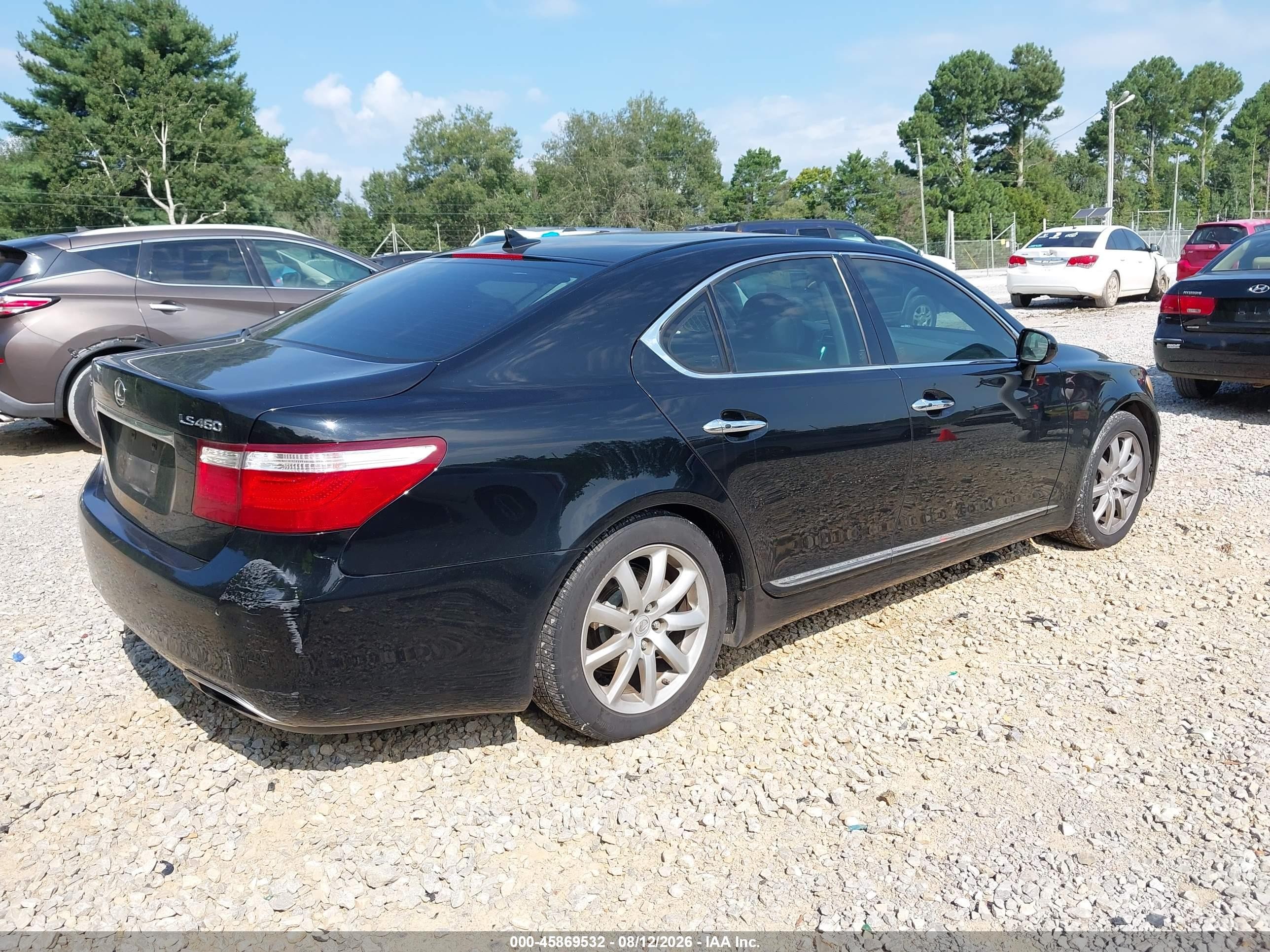 2007 Lexus Ls 460   Black vin: JTHBL46FX75039807