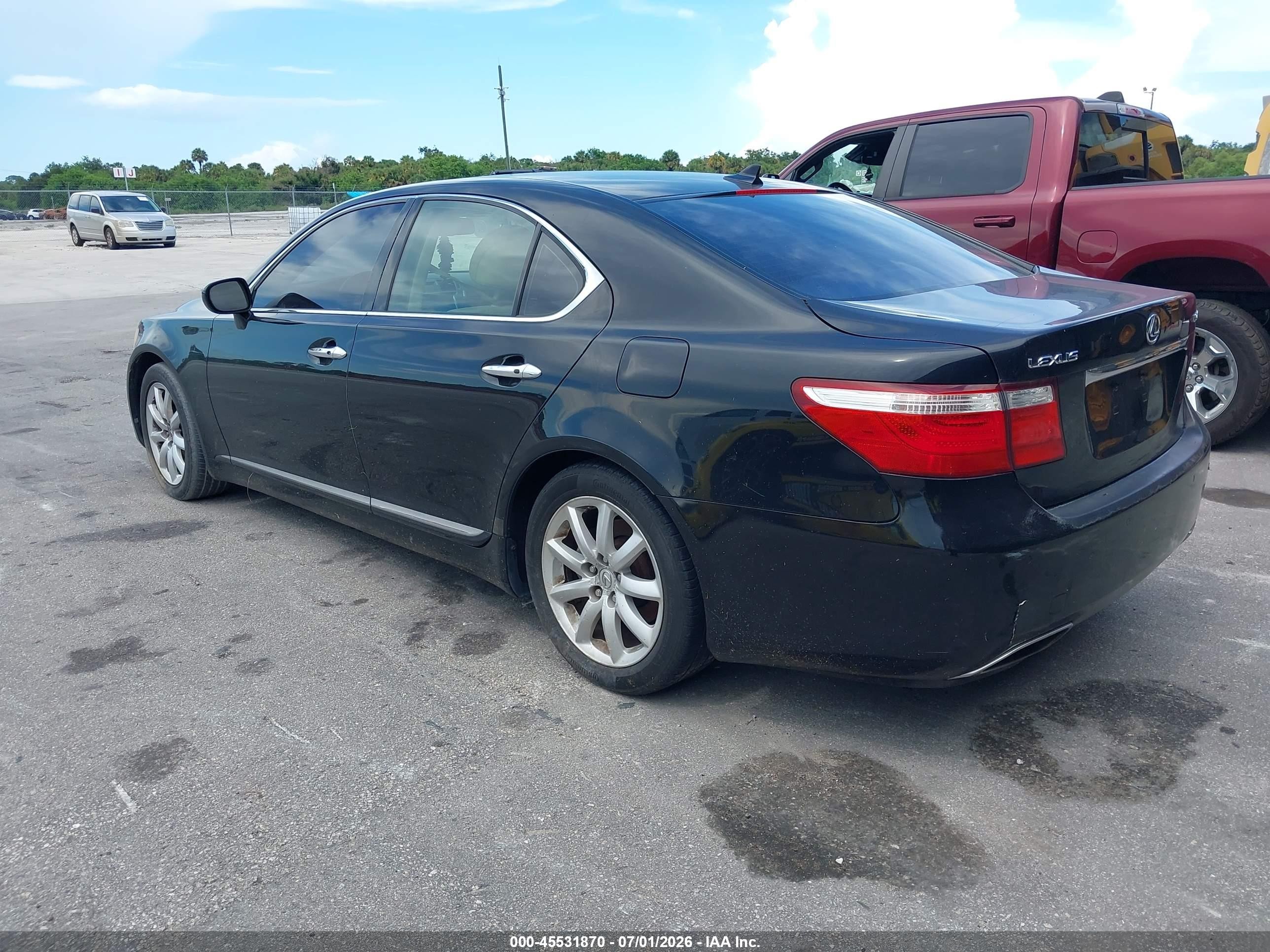 2007 Lexus Ls 460   Black vin: JTHBL46FX75042626