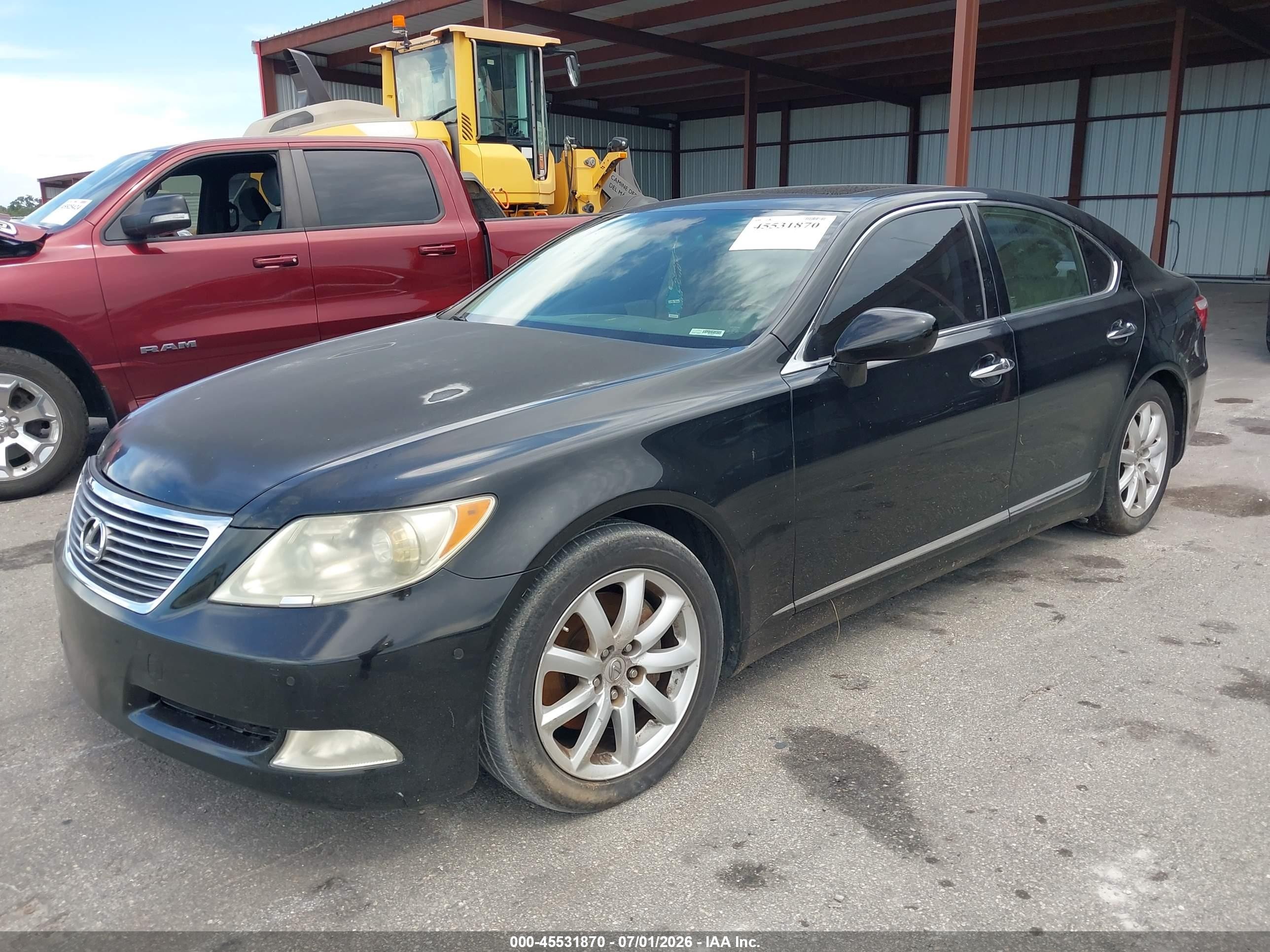 2007 Lexus Ls 460   Black vin: JTHBL46FX75042626