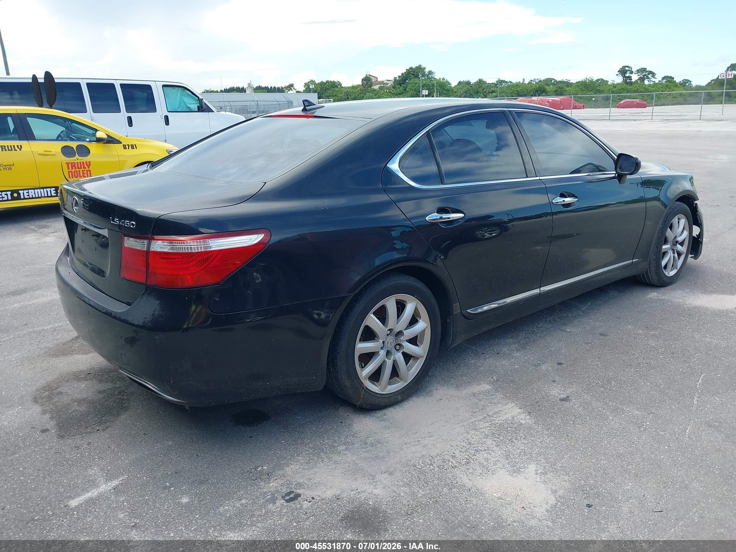 2007 Lexus Ls 460   Black vin: JTHBL46FX75042626