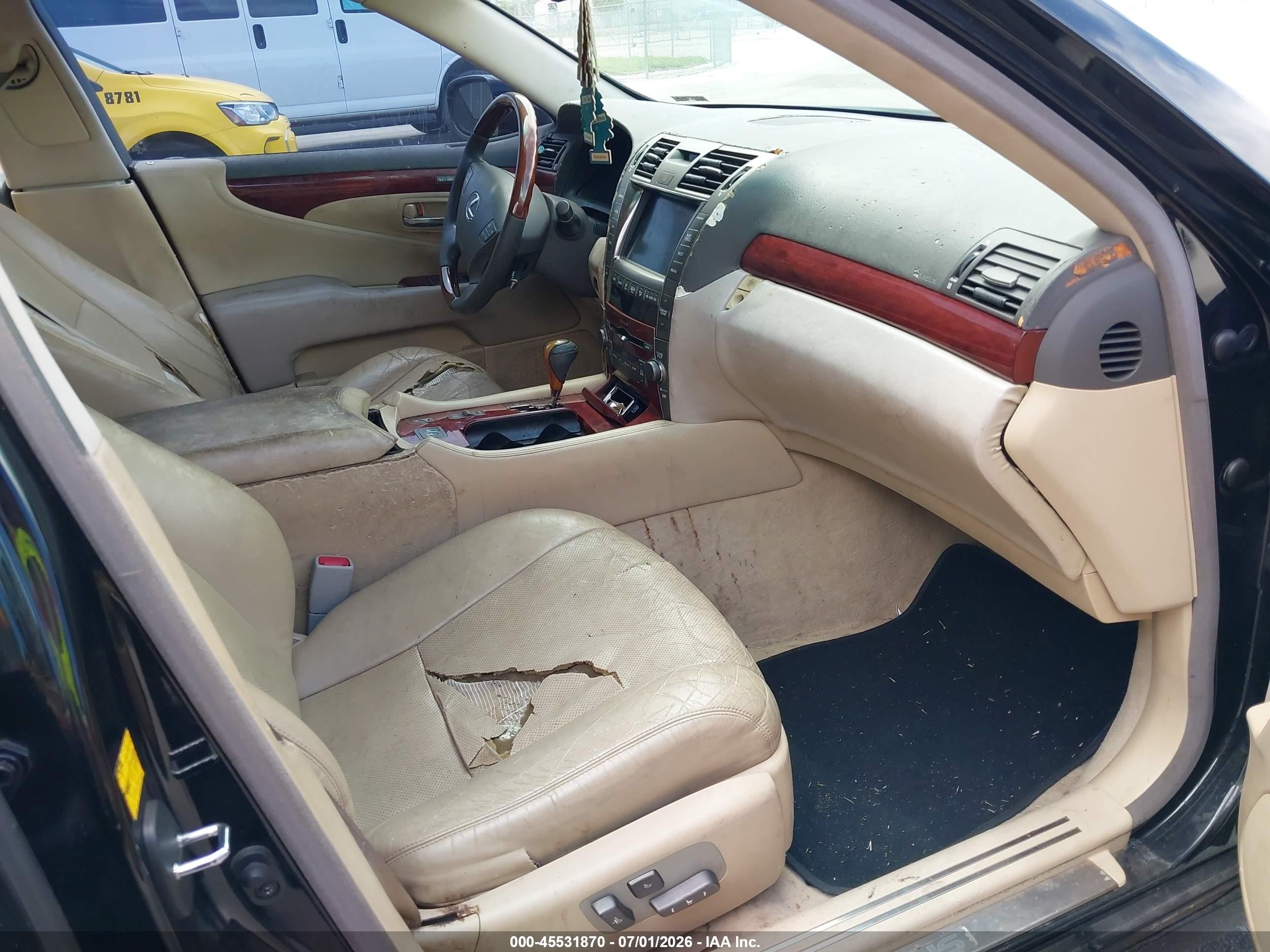 2007 Lexus Ls 460   Black vin: JTHBL46FX75042626