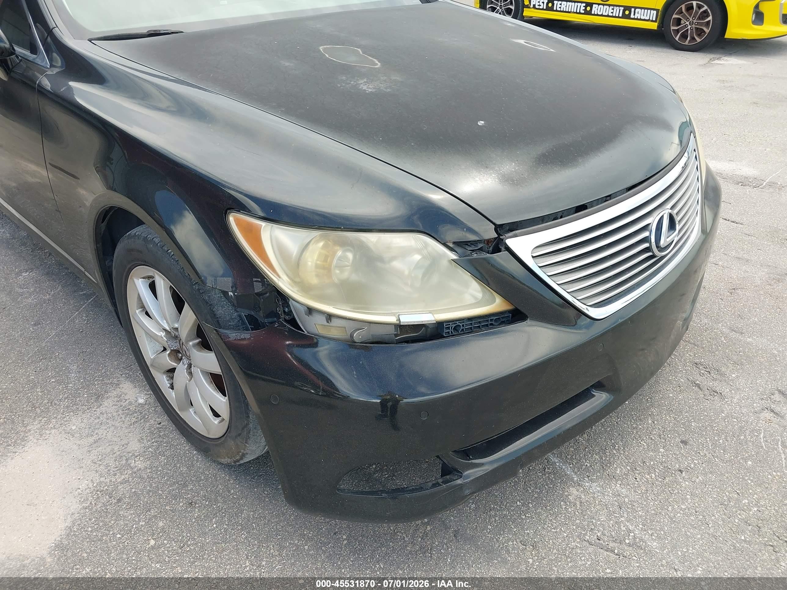 2007 Lexus Ls 460   Black vin: JTHBL46FX75042626