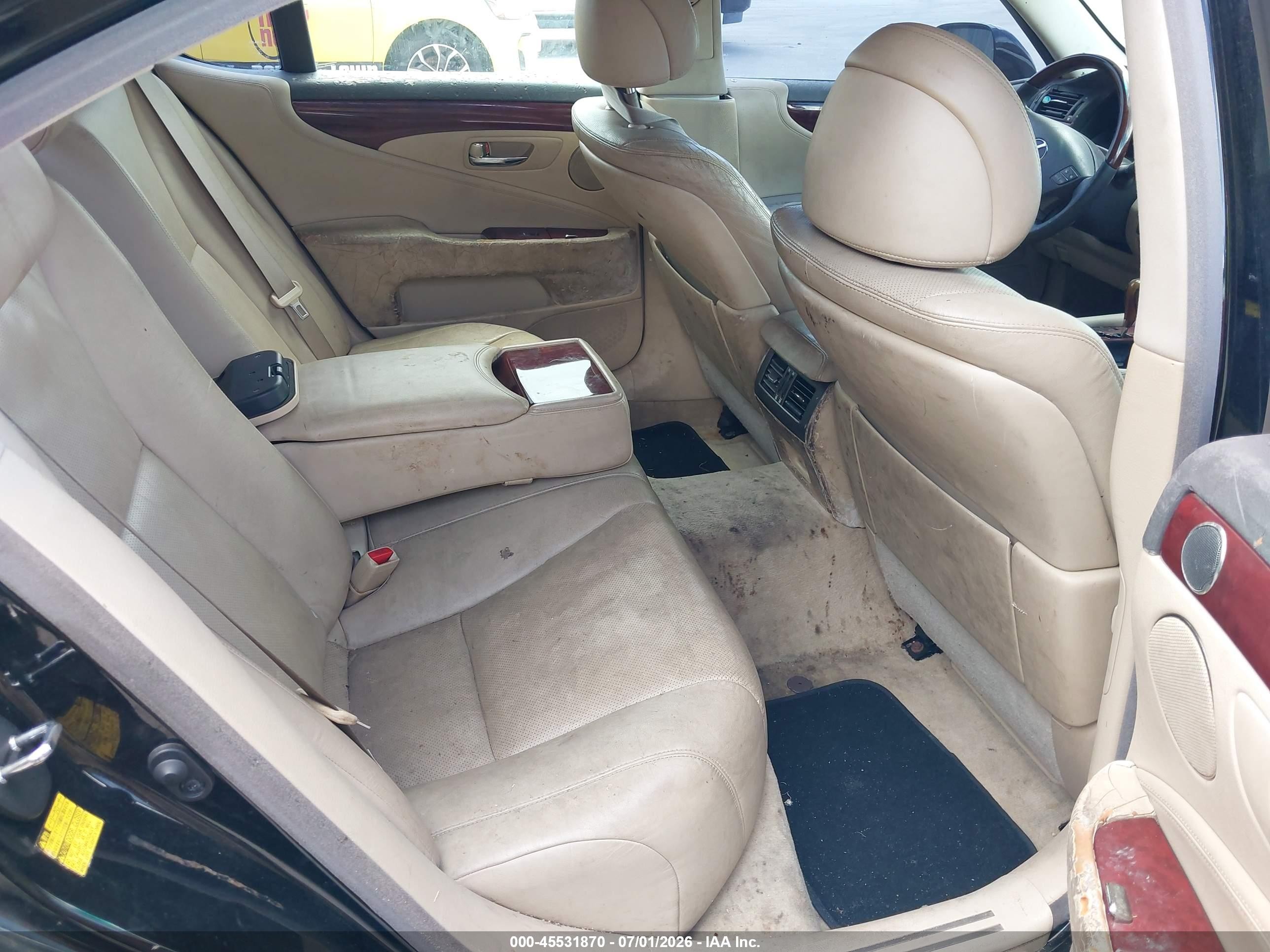 2007 Lexus Ls 460   Black vin: JTHBL46FX75042626