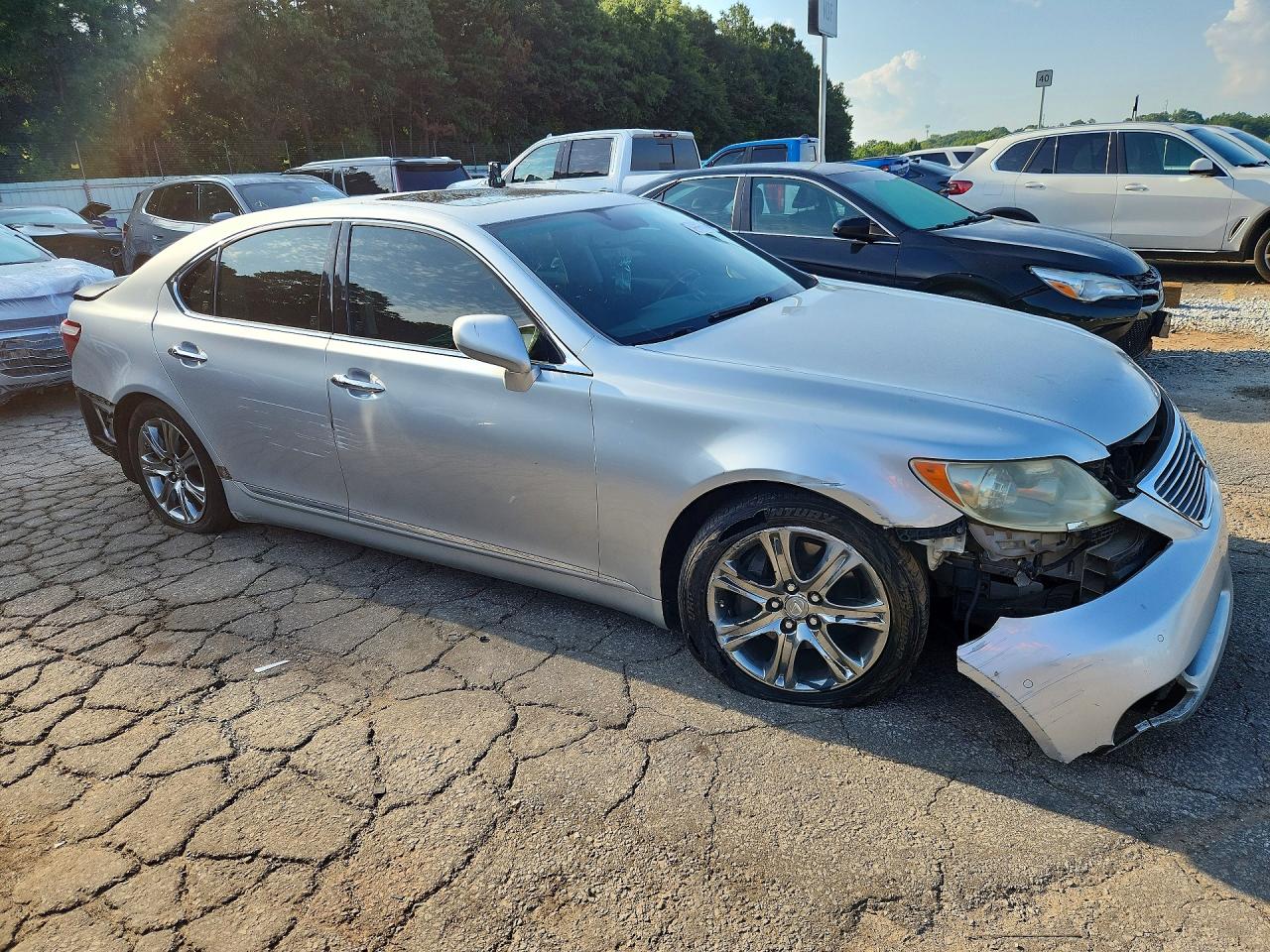 2007 Lexus Ls 460 Silver vin: JTHBL46FX75050631