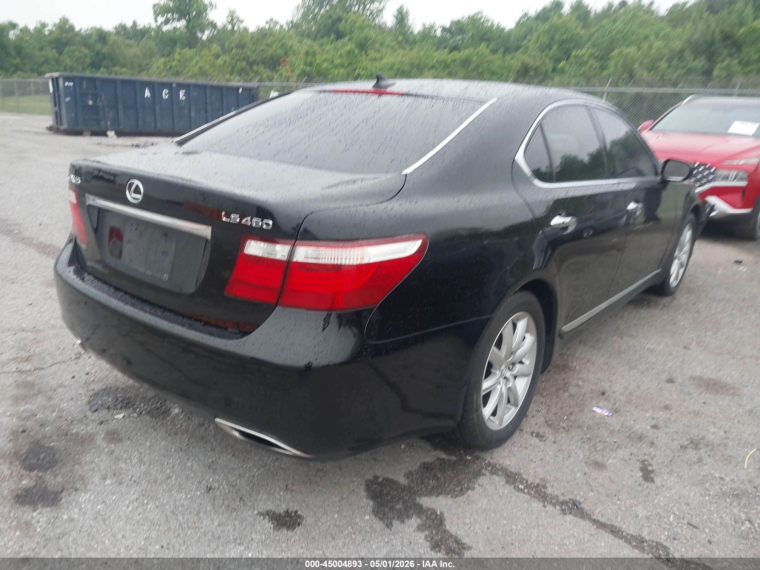 2008 Lexus Ls 460 Black vin: JTHBL46FX85080780