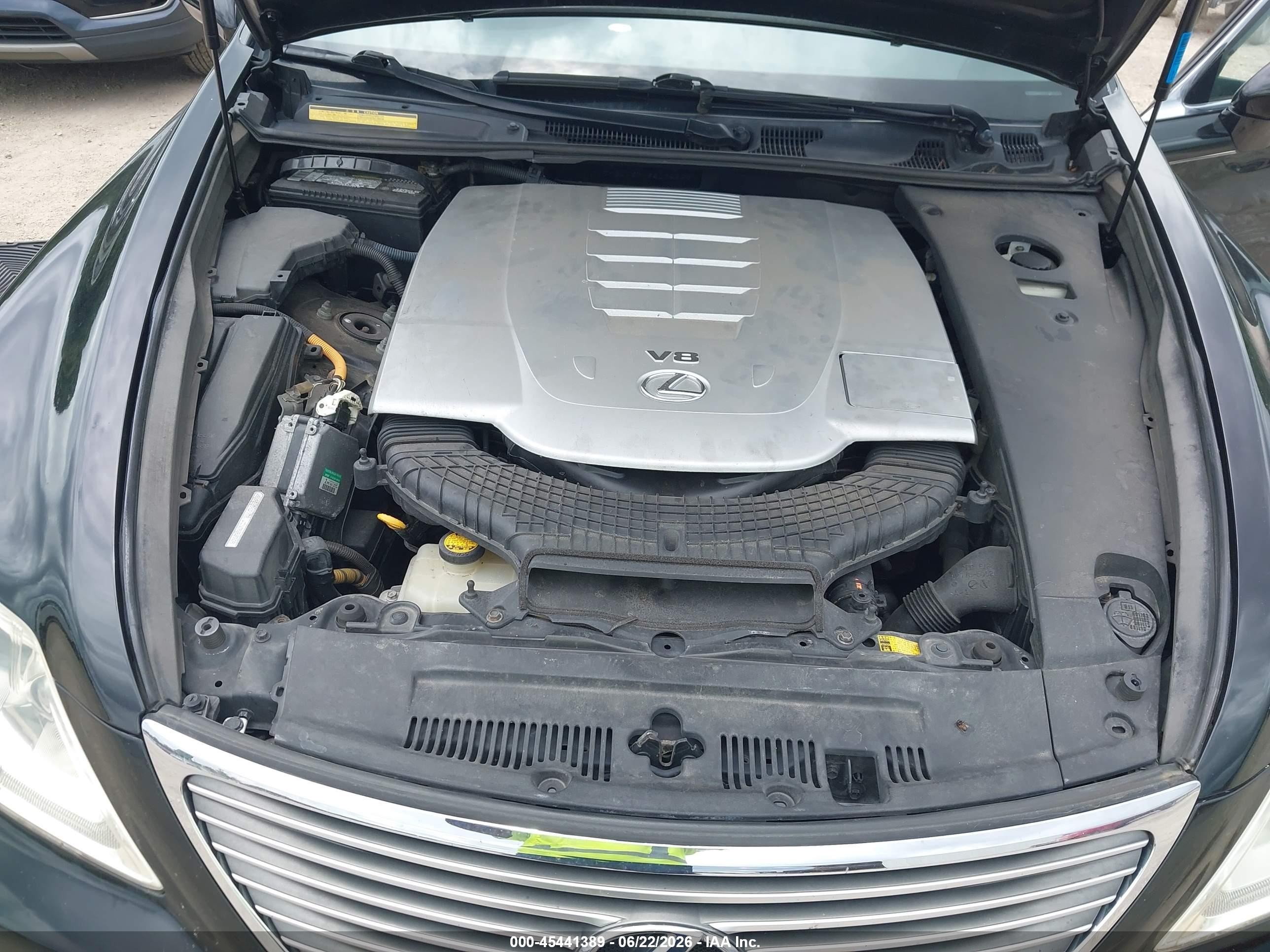 2009 Lexus Ls 460   Black vin: JTHBL46FX95085222