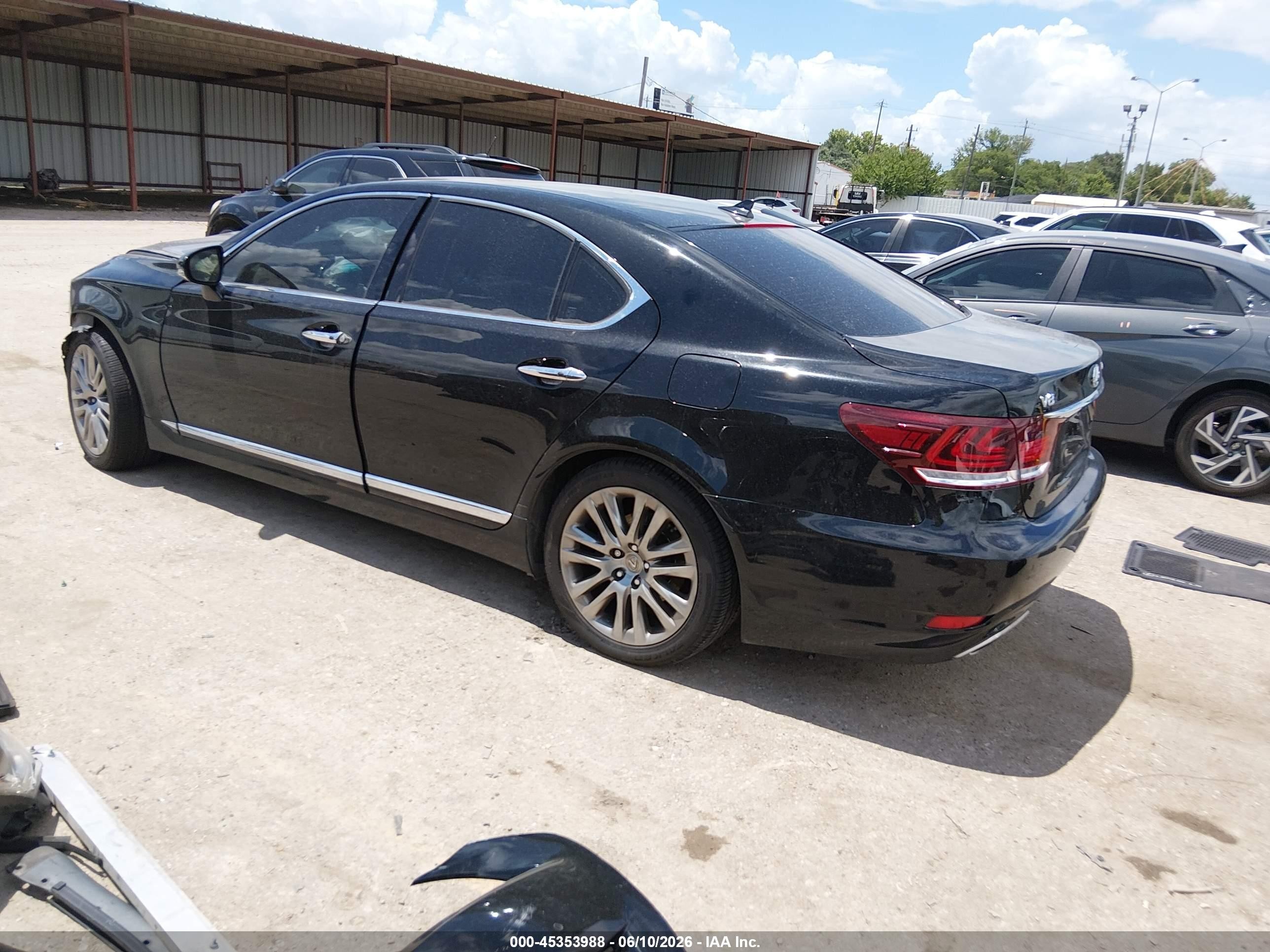 2013 Lexus Ls 460 Black vin: JTHBL5EF2D5118729