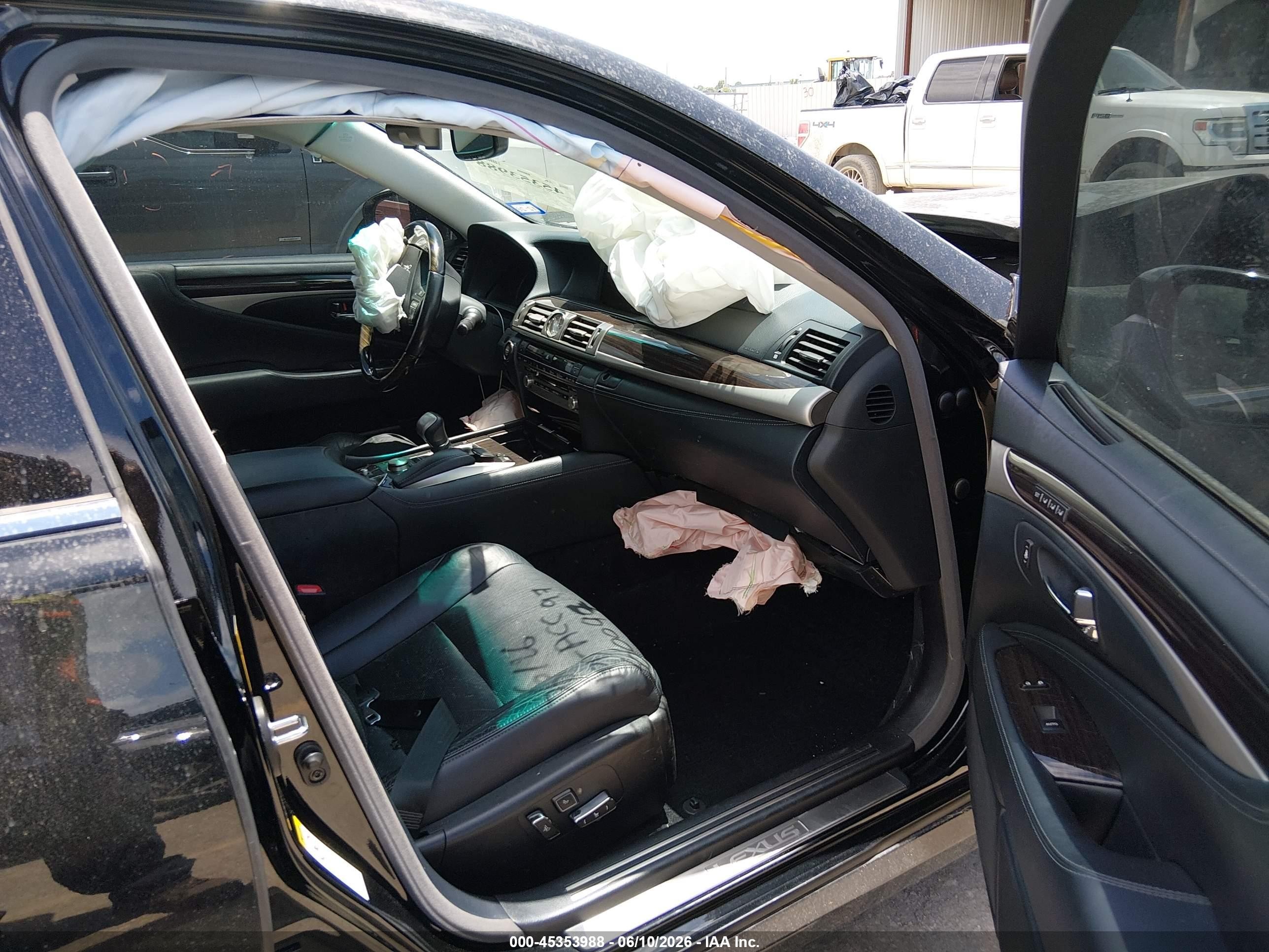 2013 Lexus Ls 460 Black vin: JTHBL5EF2D5118729