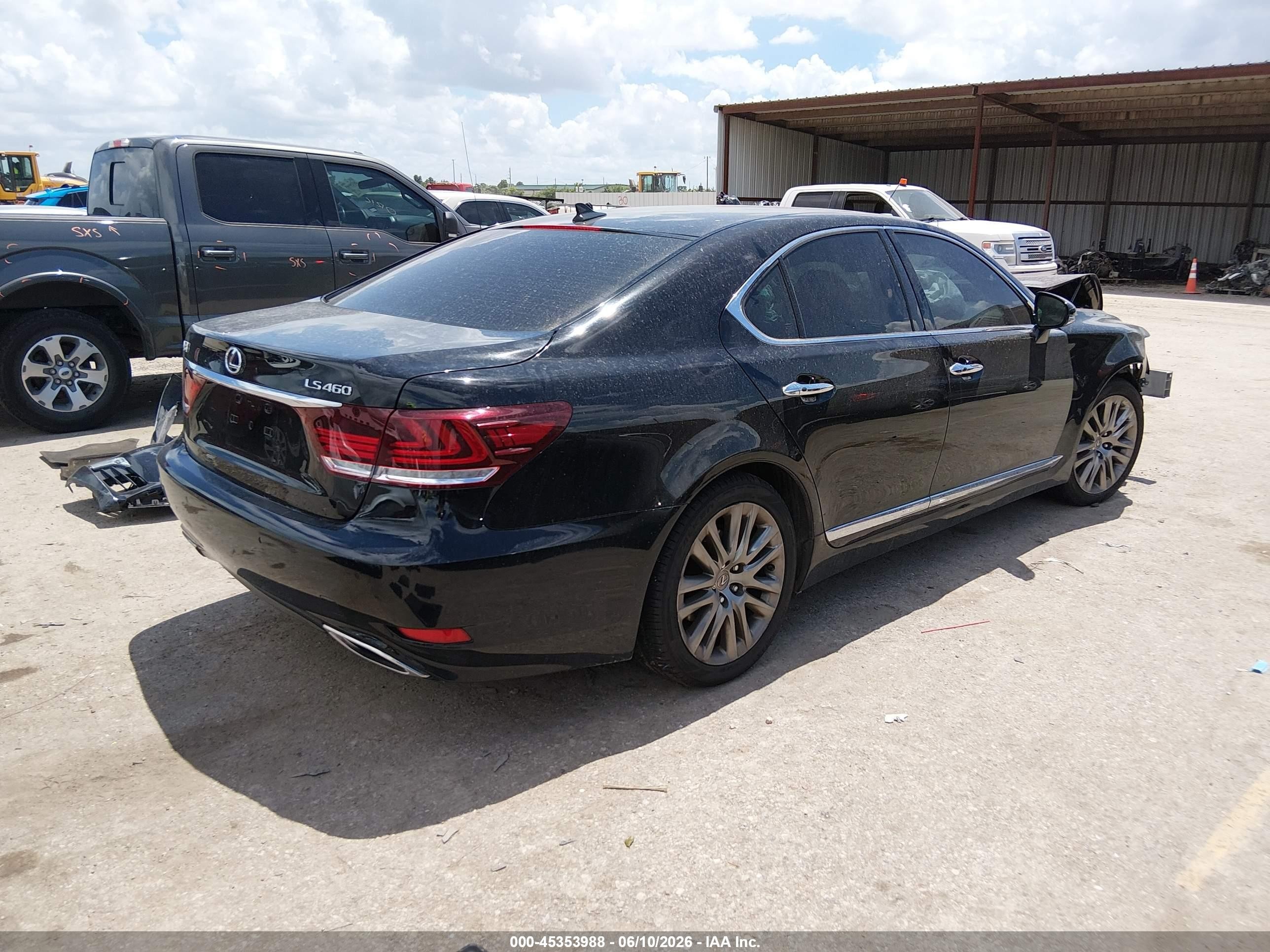 2013 Lexus Ls 460 Black vin: JTHBL5EF2D5118729