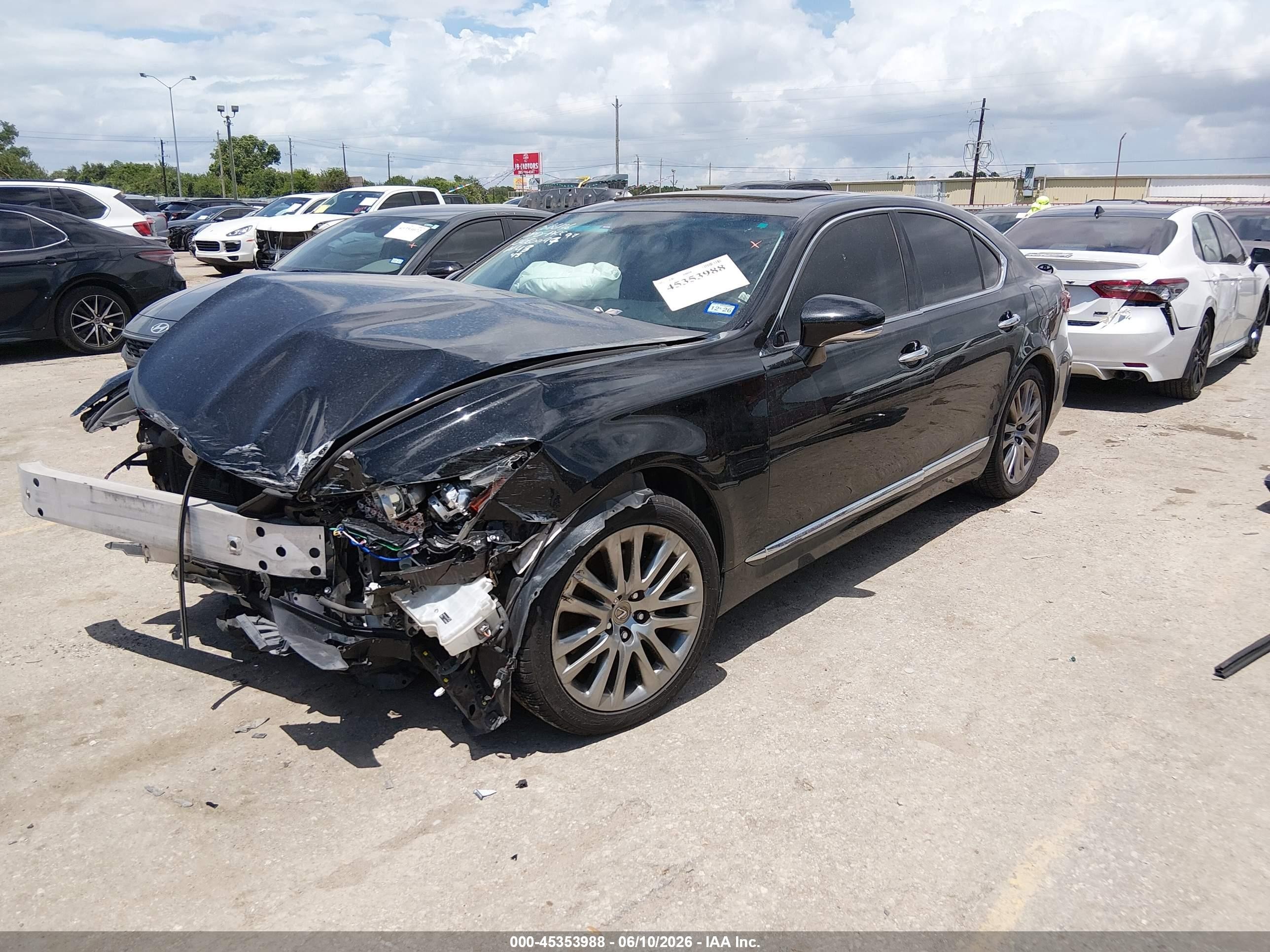 2013 Lexus Ls 460 Black vin: JTHBL5EF2D5118729
