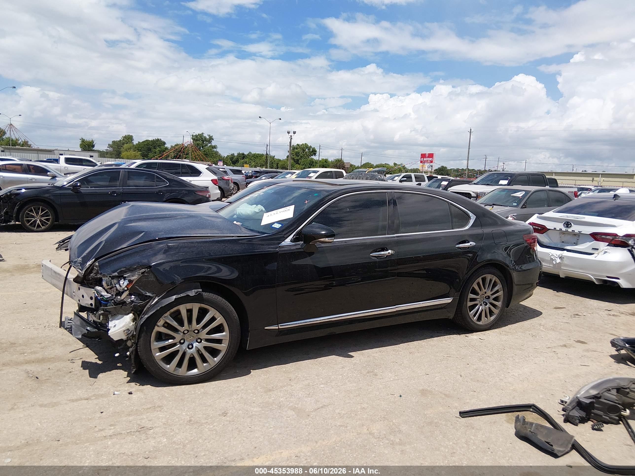 2013 Lexus Ls 460 Black vin: JTHBL5EF2D5118729