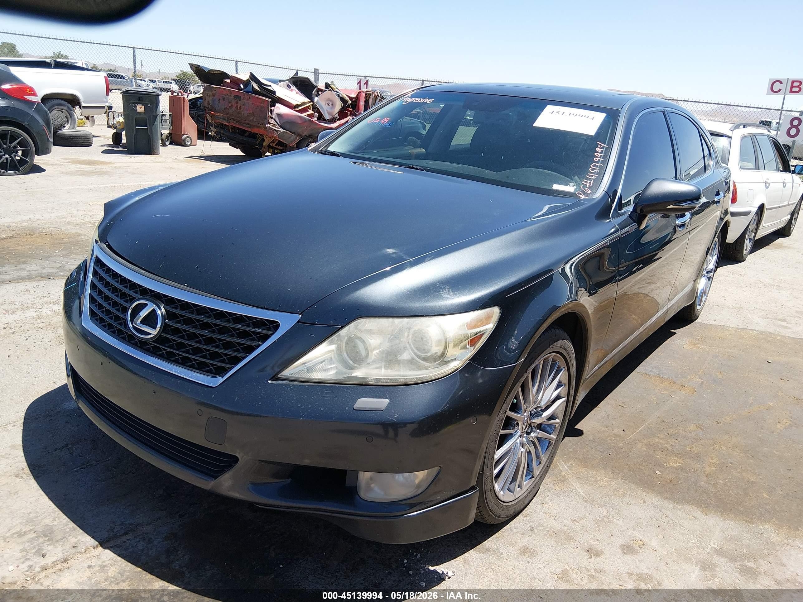 2010 Lexus Ls 460   Black vin: JTHBL5EF3A5093464