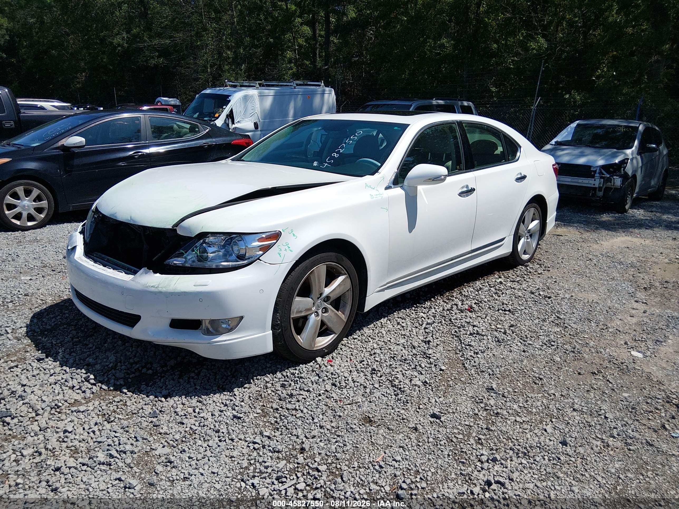 2010 Lexus Ls 460   White vin: JTHBL5EF4A5094896