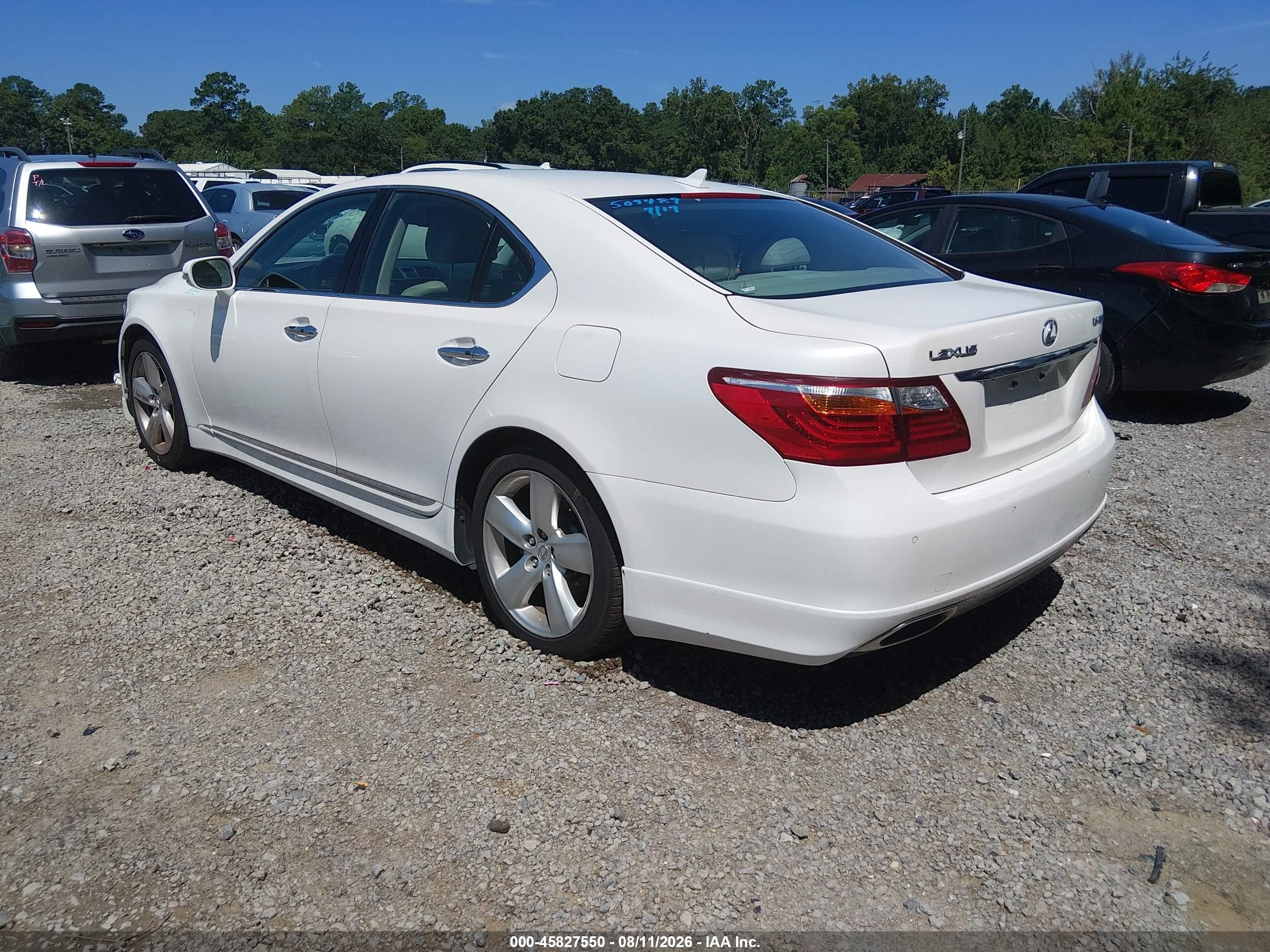 2010 Lexus Ls 460   White vin: JTHBL5EF4A5094896