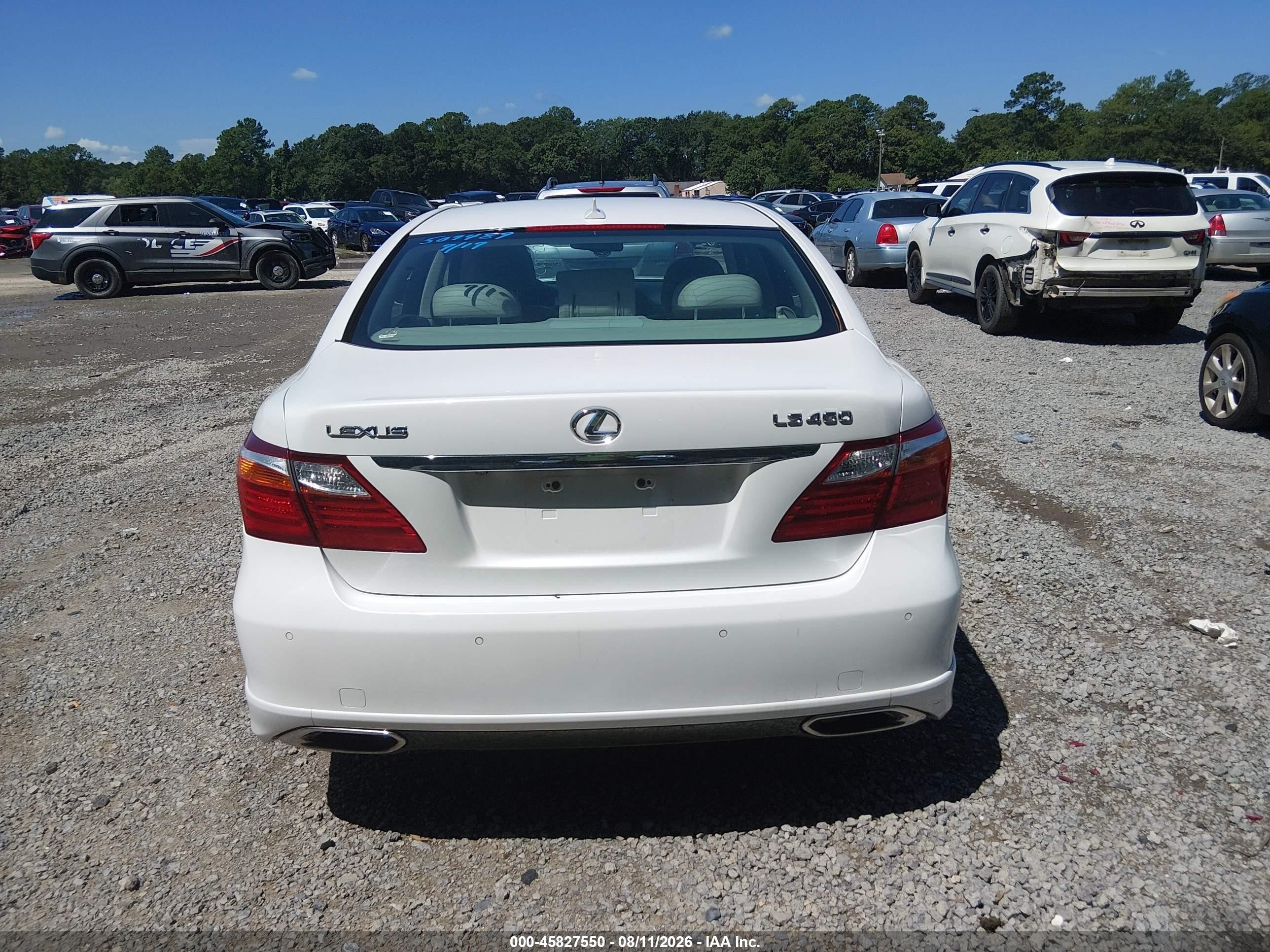 2010 Lexus Ls 460   White vin: JTHBL5EF4A5094896