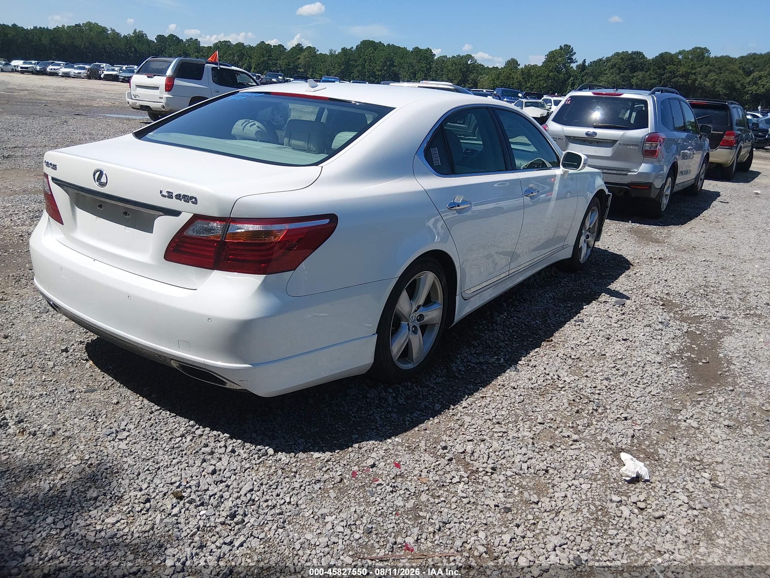 2010 Lexus Ls 460   White vin: JTHBL5EF4A5094896