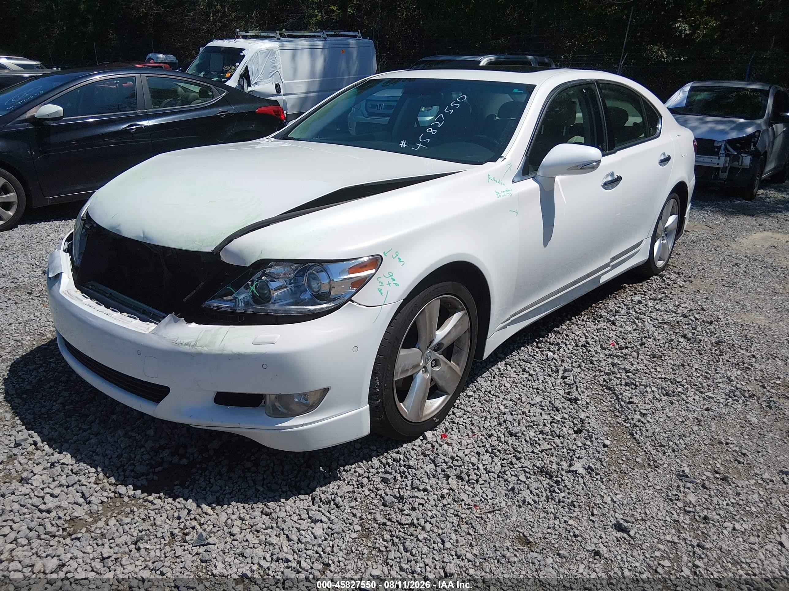 2010 Lexus Ls 460   White vin: JTHBL5EF4A5094896