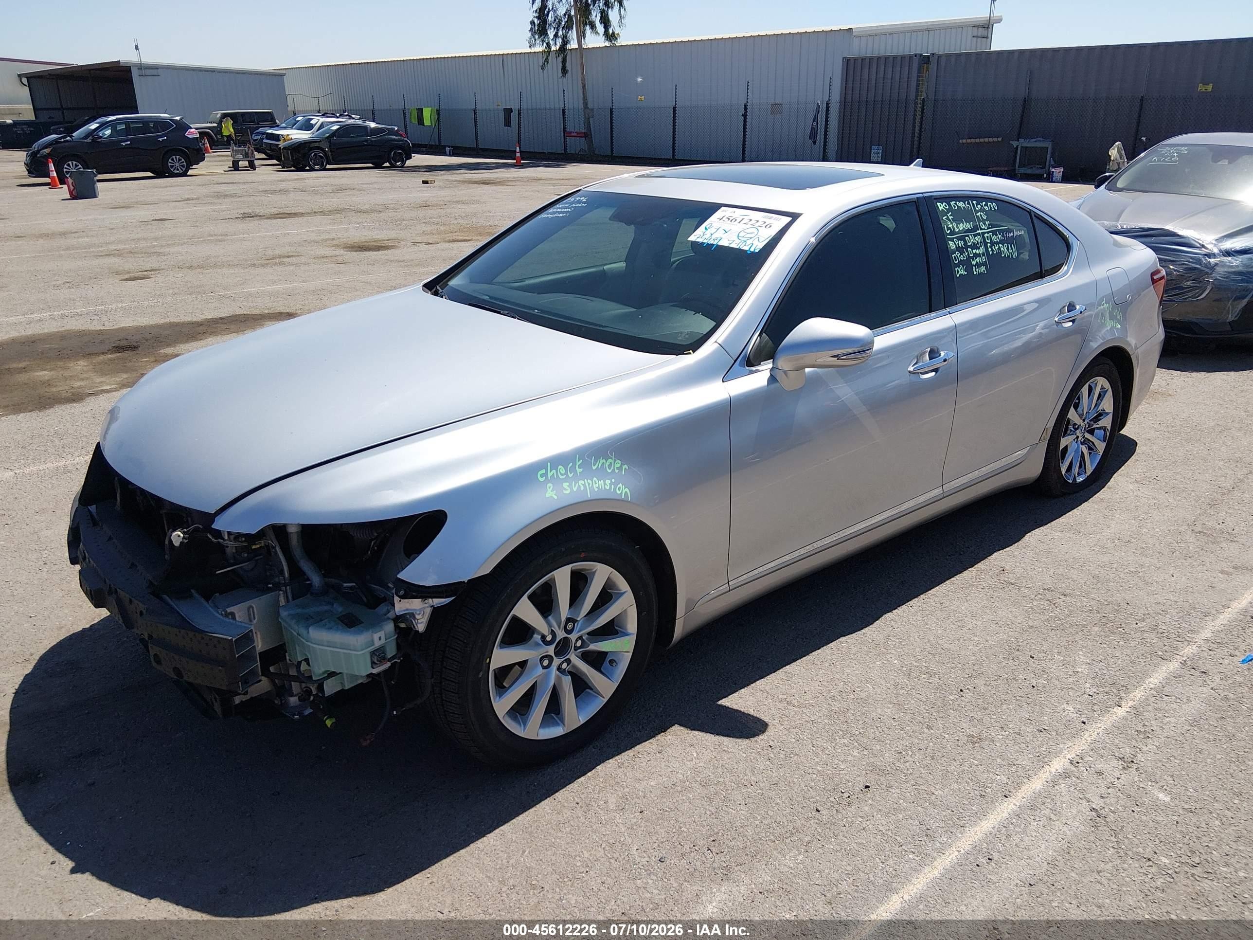 2010 Lexus Ls 460   Silver vin: JTHBL5EF4A5099936