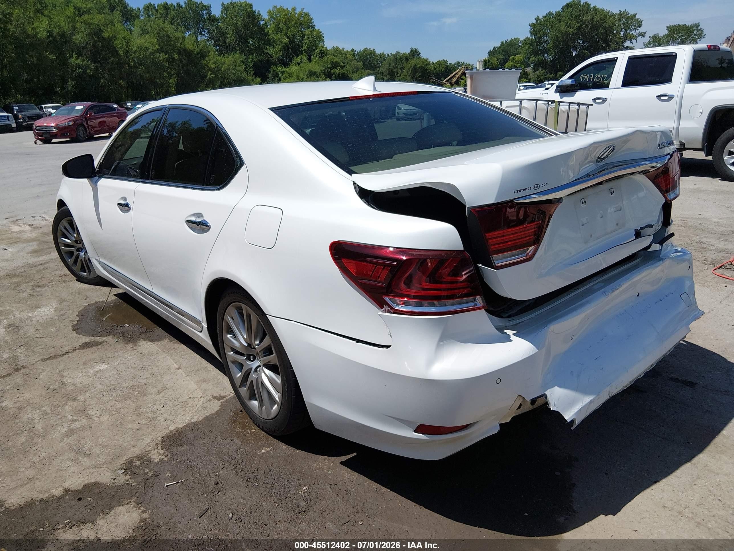 2014 Lexus Ls 460   White vin: JTHBL5EF4E5128003