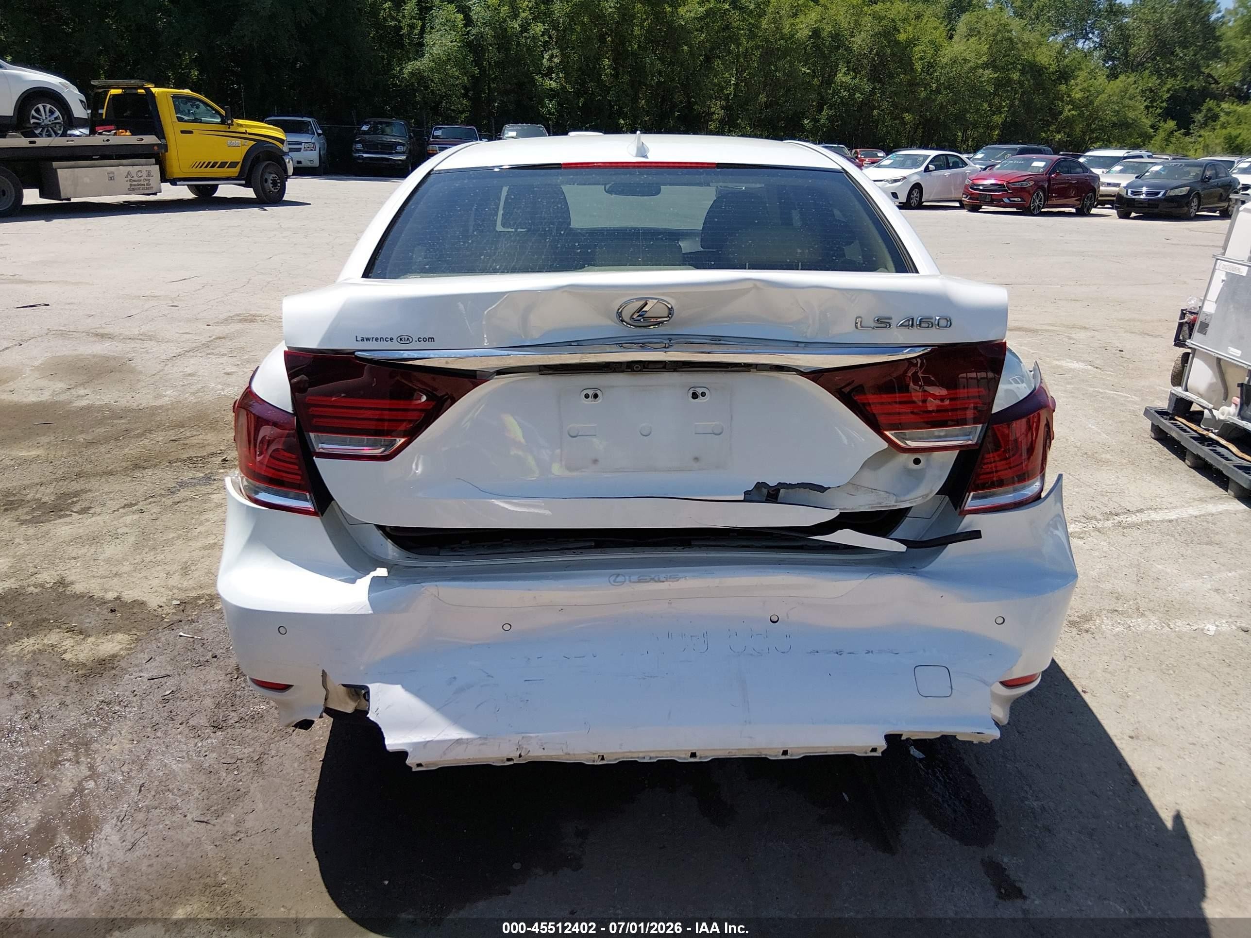 2014 Lexus Ls 460   White vin: JTHBL5EF4E5128003