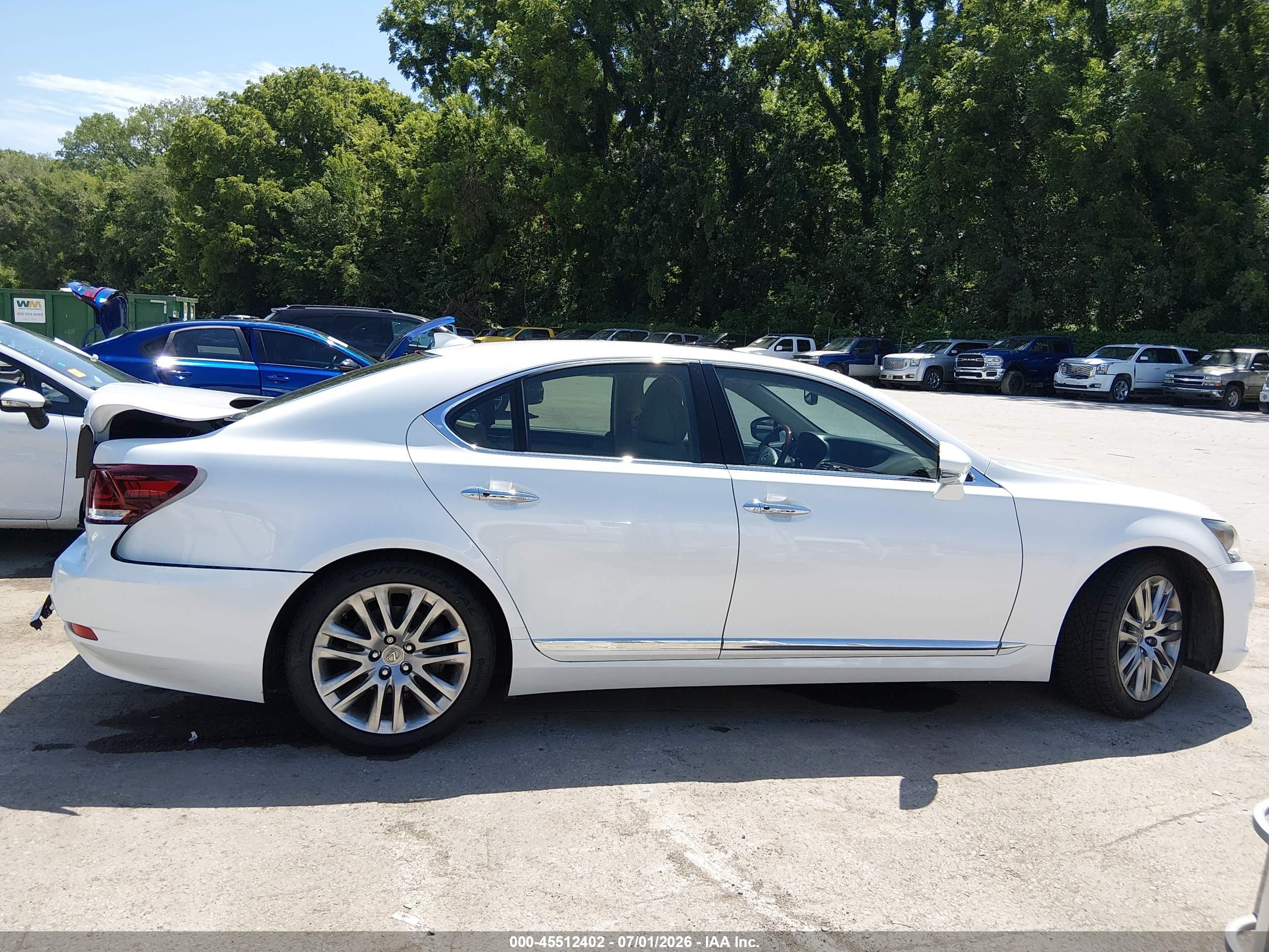 2014 Lexus Ls 460   White vin: JTHBL5EF4E5128003