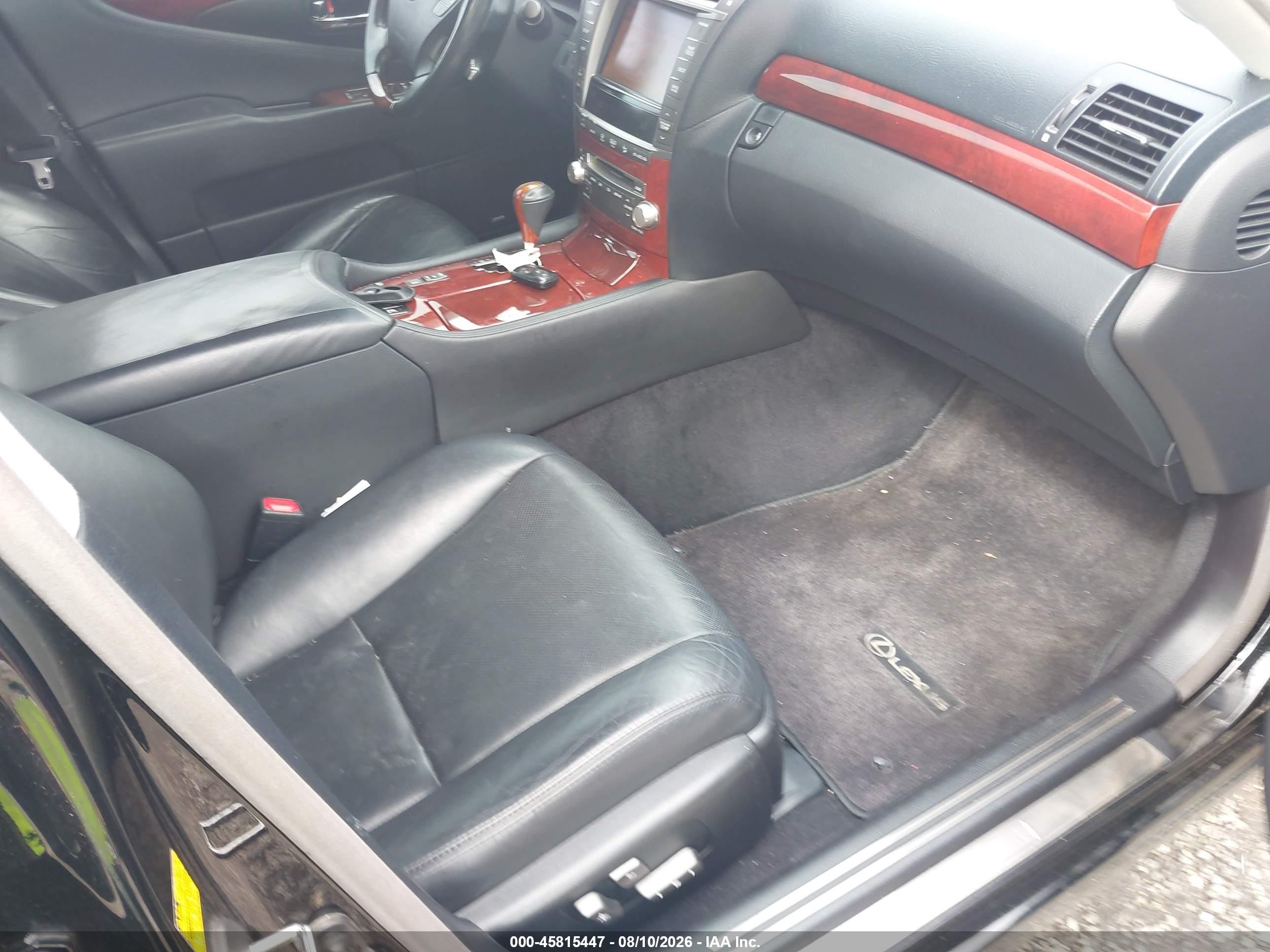 2010 Lexus Ls 460   Black vin: JTHBL5EF5A5099167